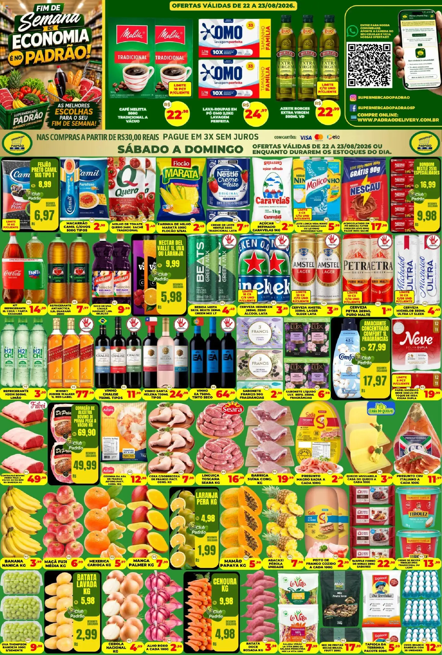 Pré-Visualização do folheto "Supermercado Padrão - Ofertas da semana" da loja Supermercado Padrão válido a partir de 22/08/2026