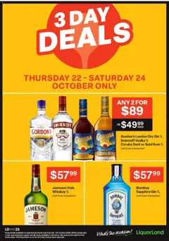 Preview of catalogue Liquorland 3 Day Deals from shop Liquorland valid 22 Oct 2026