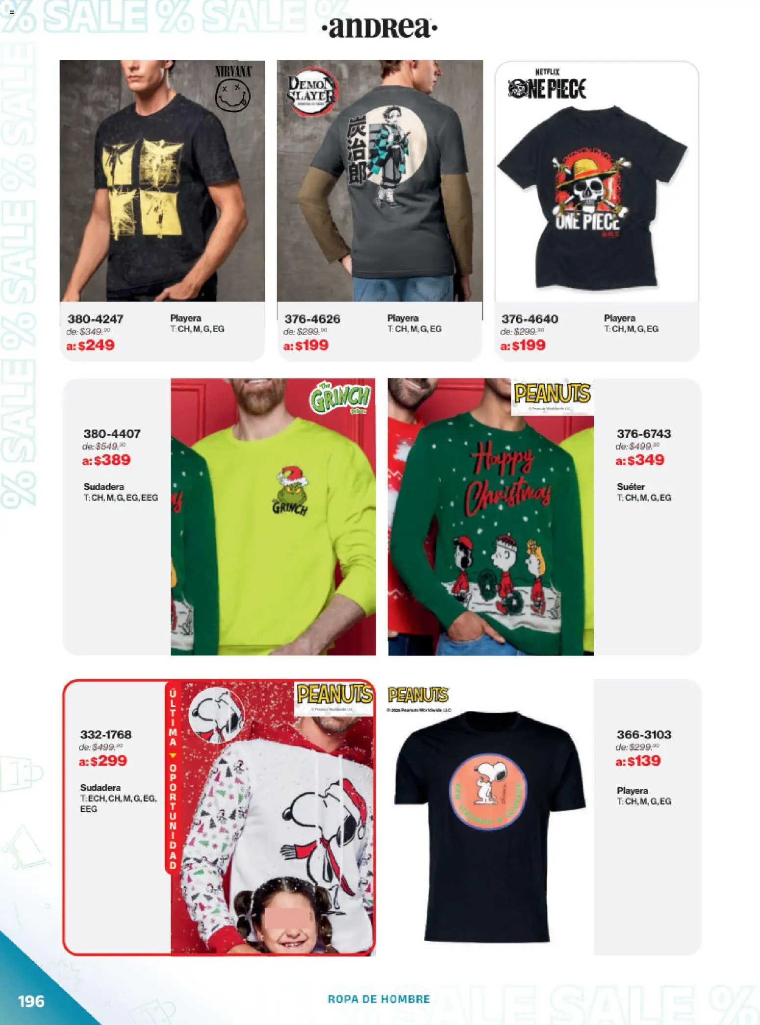 Vista previa las ofertas de la tienda Andrea - Catálogo Outlet desde el 21/12/2025 - Playera, Ropa, Sudadera, Suéter