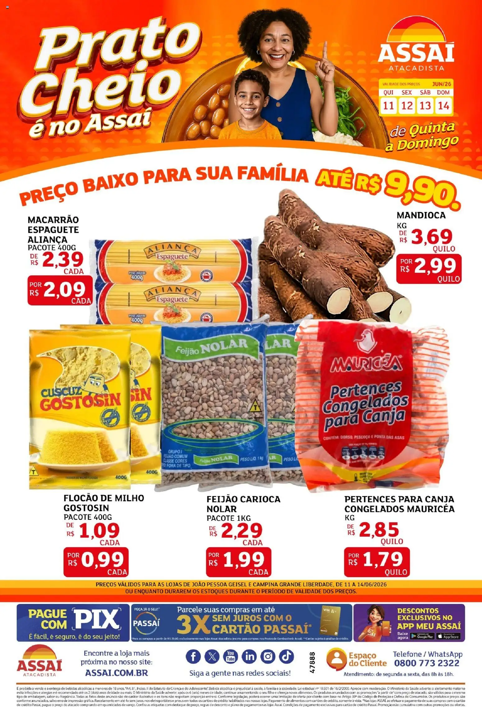 Pré-Visualização do folheto "Assaí Atacadista ofertas - PB" da loja Assaí Atacadista válido a partir de 11/06/2026