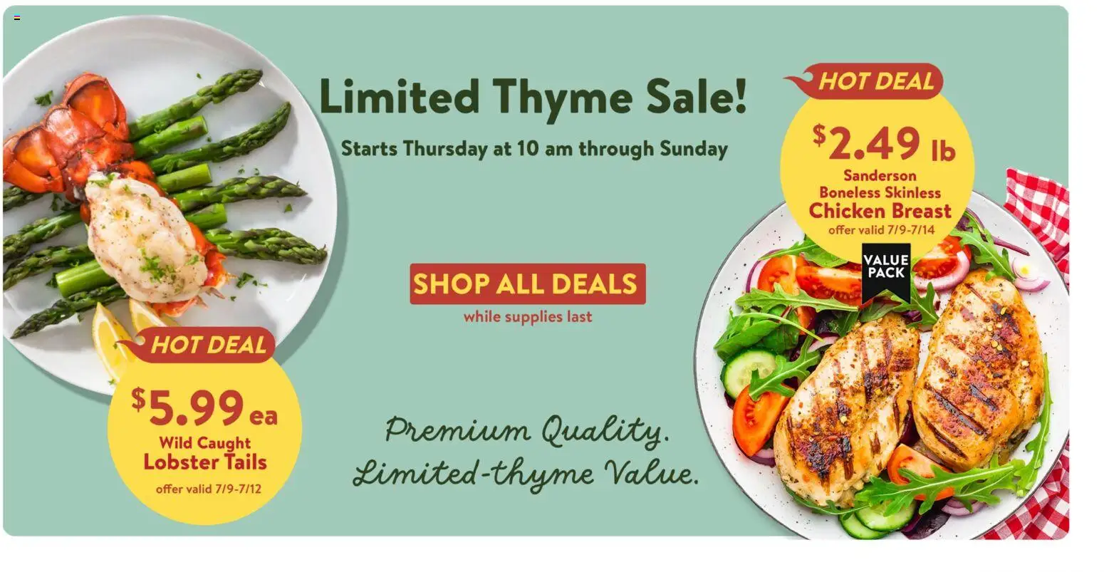 Ad Preview of Fresh Thyme Fresh Thyme Weekly Ad from 07/08/2026 - Chicken