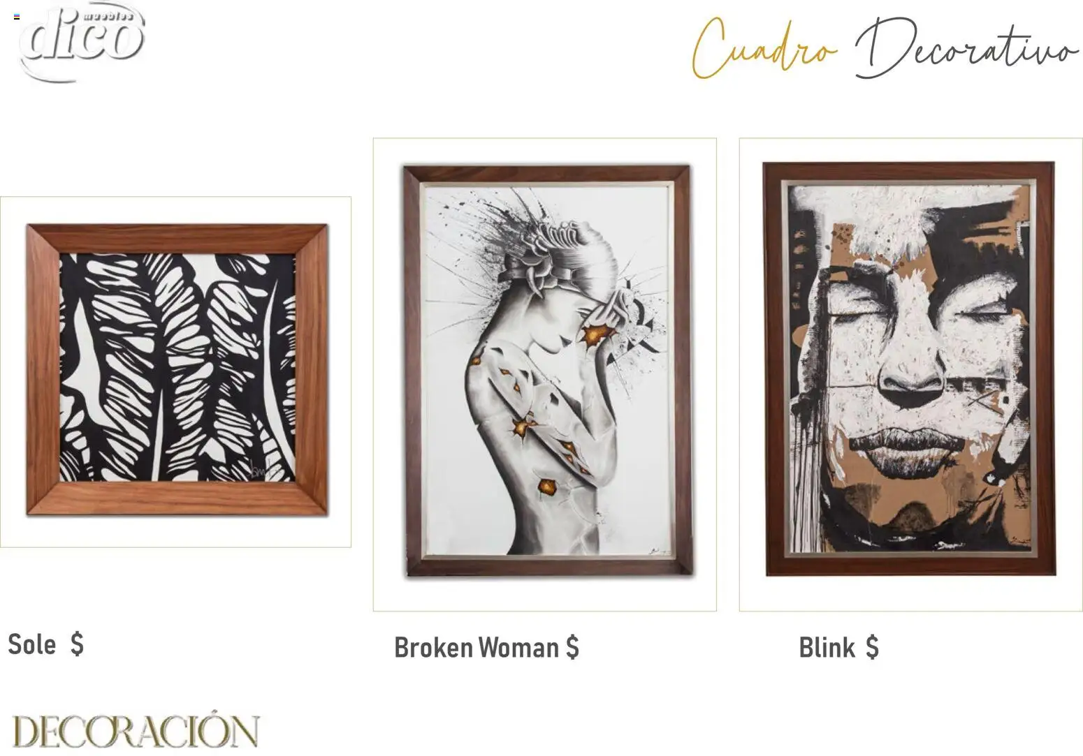 Vista previa las ofertas de la tienda Muebles Dico - Catálogo Decoración desde el 09/12/2025 