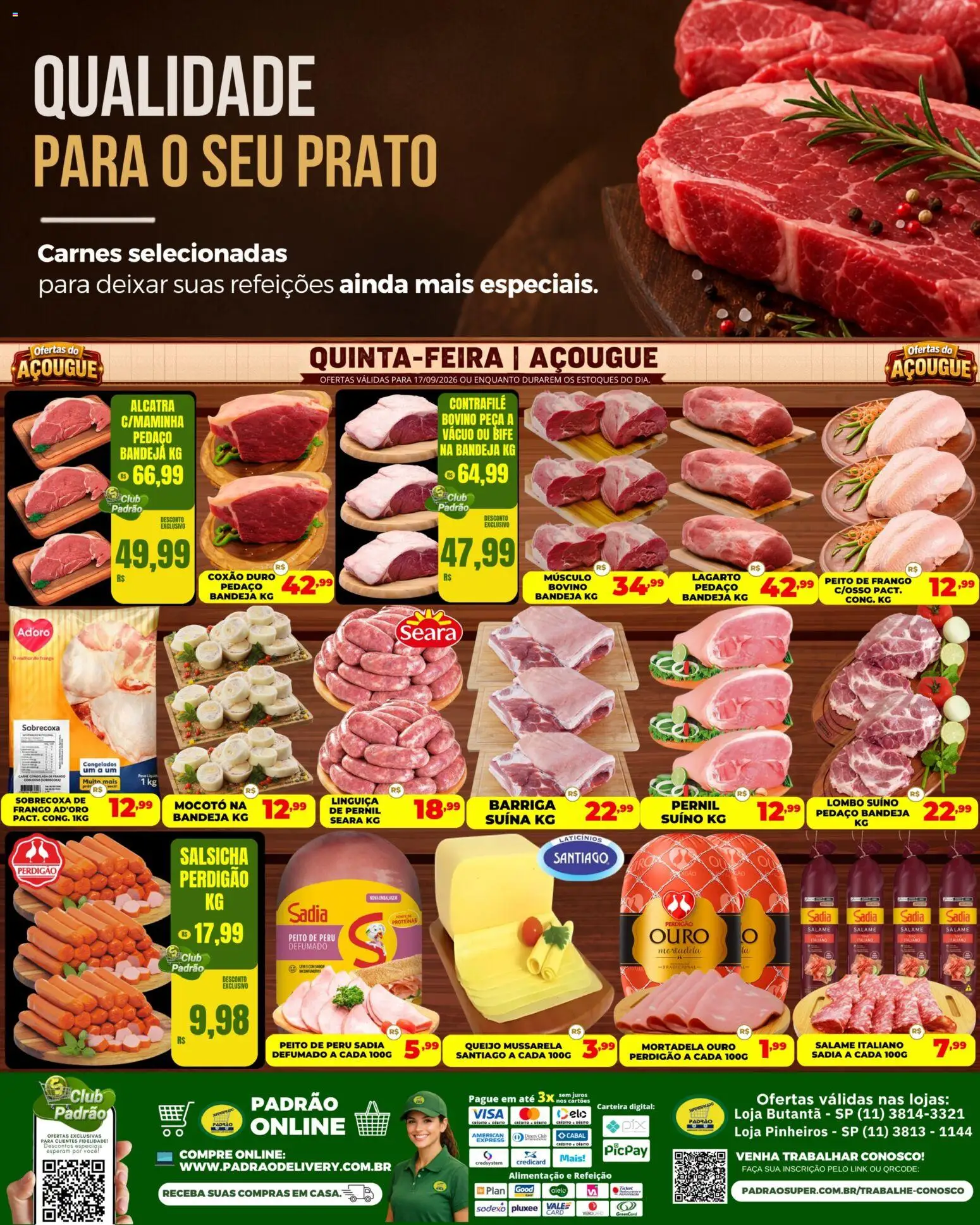 Pré-Visualização do folheto "Supermercado Padrão ofertas do Açougue" da loja Supermercado Padrão válido a partir de 17/09/2026