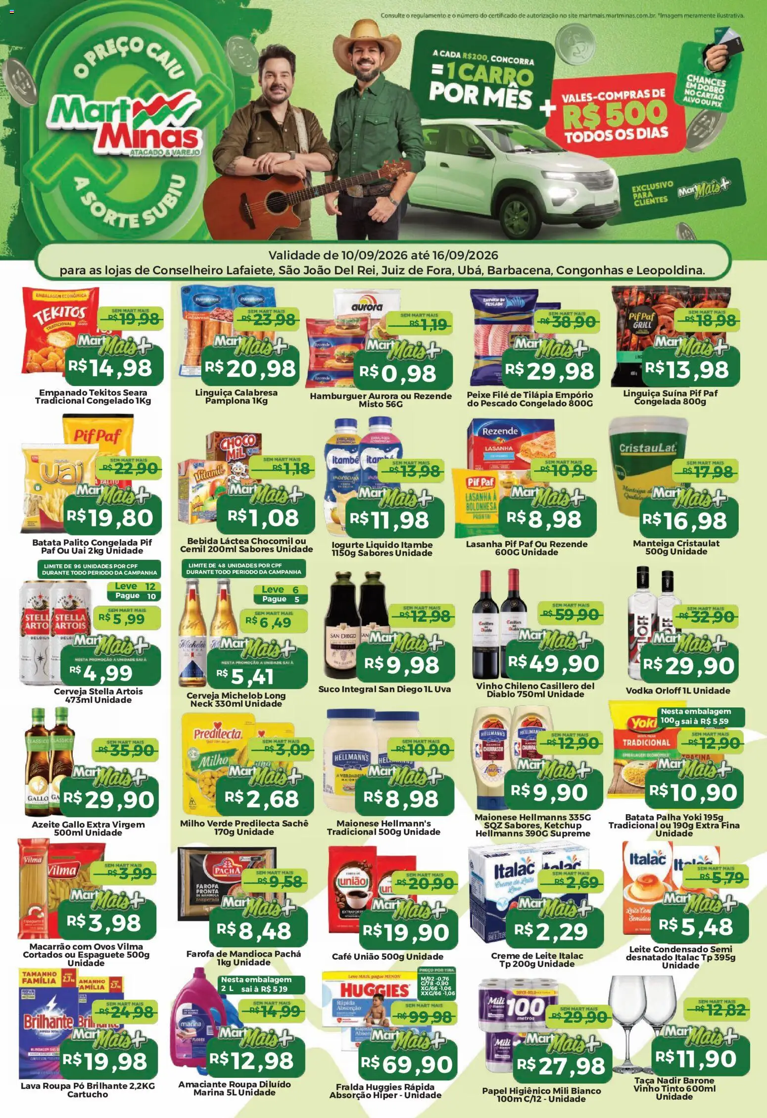 Pré-Visualização do folheto "Mart Minas ofertas" da loja Mart Minas válido a partir de 10/09/2026