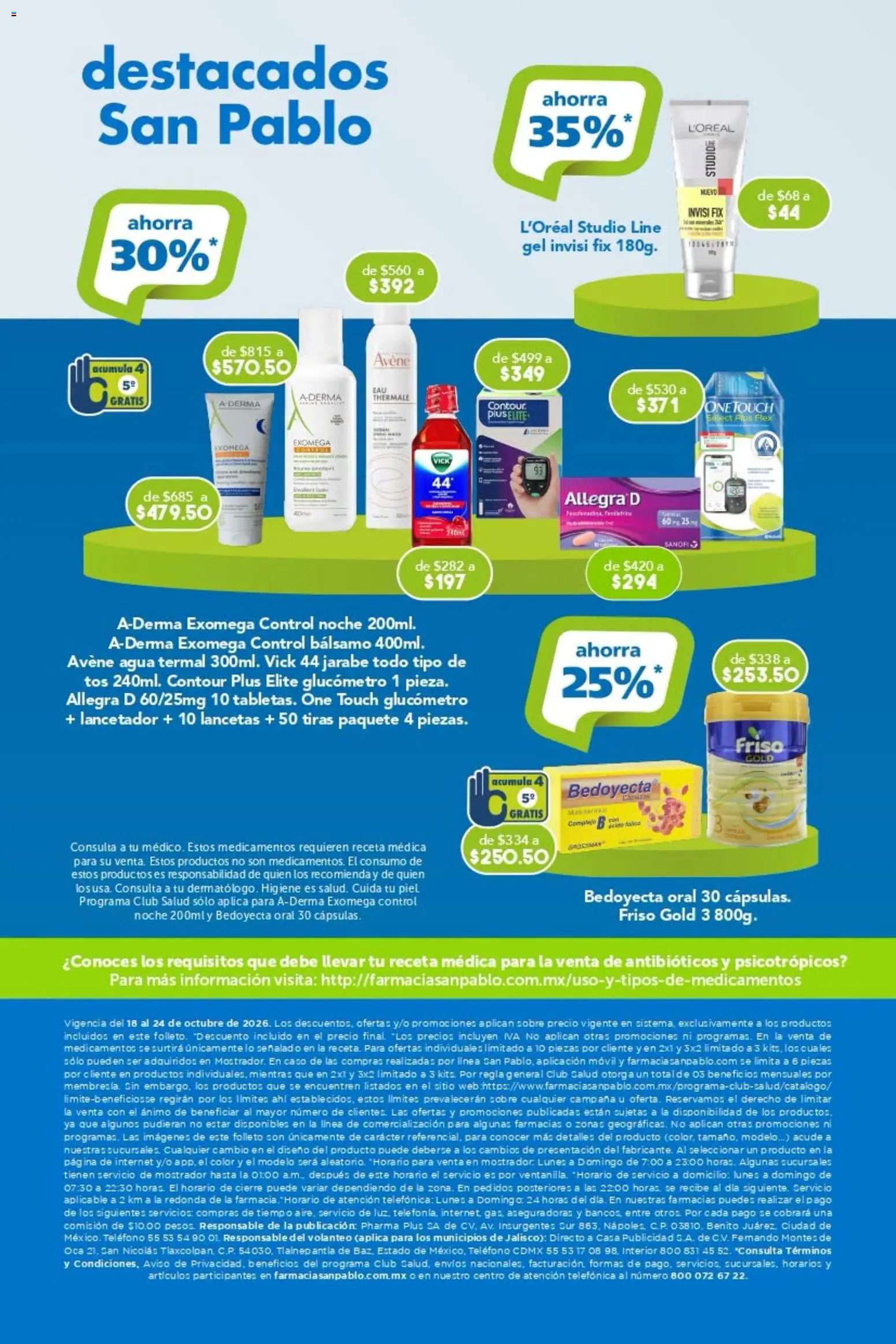 Vista previa las ofertas de la tienda Farmacia San Pablo - Farmacia San Pablo catálogo desde el 18/10/2026 