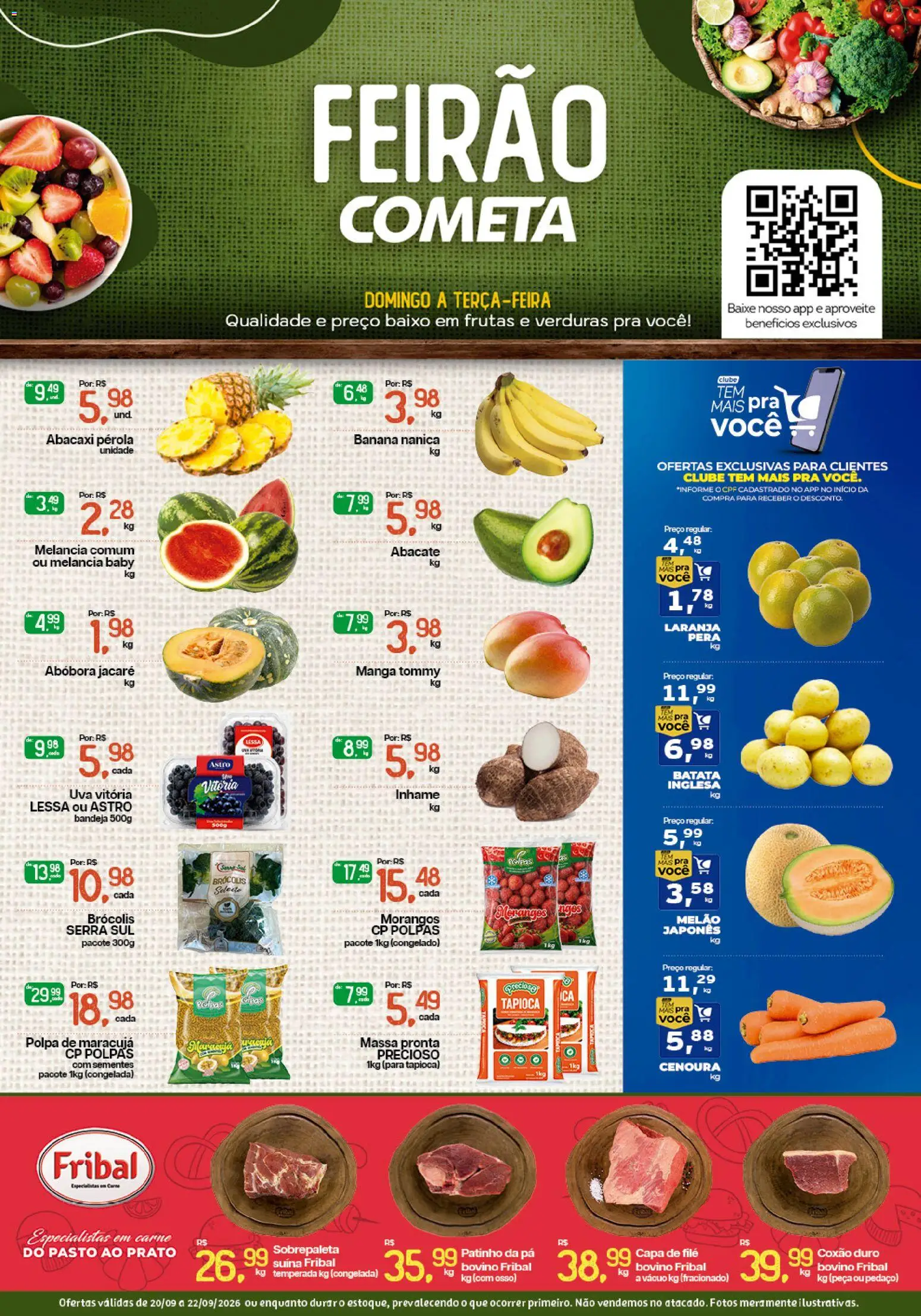 Pré-Visualização do folheto "Cometa Supermercados ofertas Feirão" da loja Cometa Supermercados válido a partir de 20/09/2026