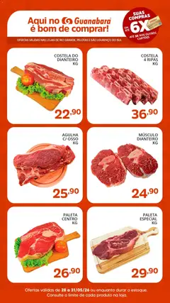 Pré-Visualização do folheto "Supermercado Guanabara ofertas Carne" da loja Supermercado Guanabara válido a partir de 28/05/2026
