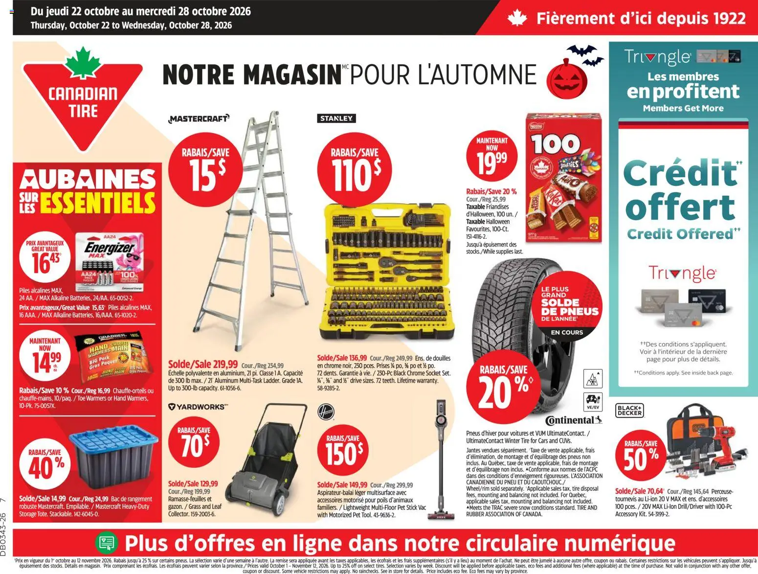 Preview of leaflet Canadian Tire circulaire from shop Canadian Tire is valid from Oct 22, 2026