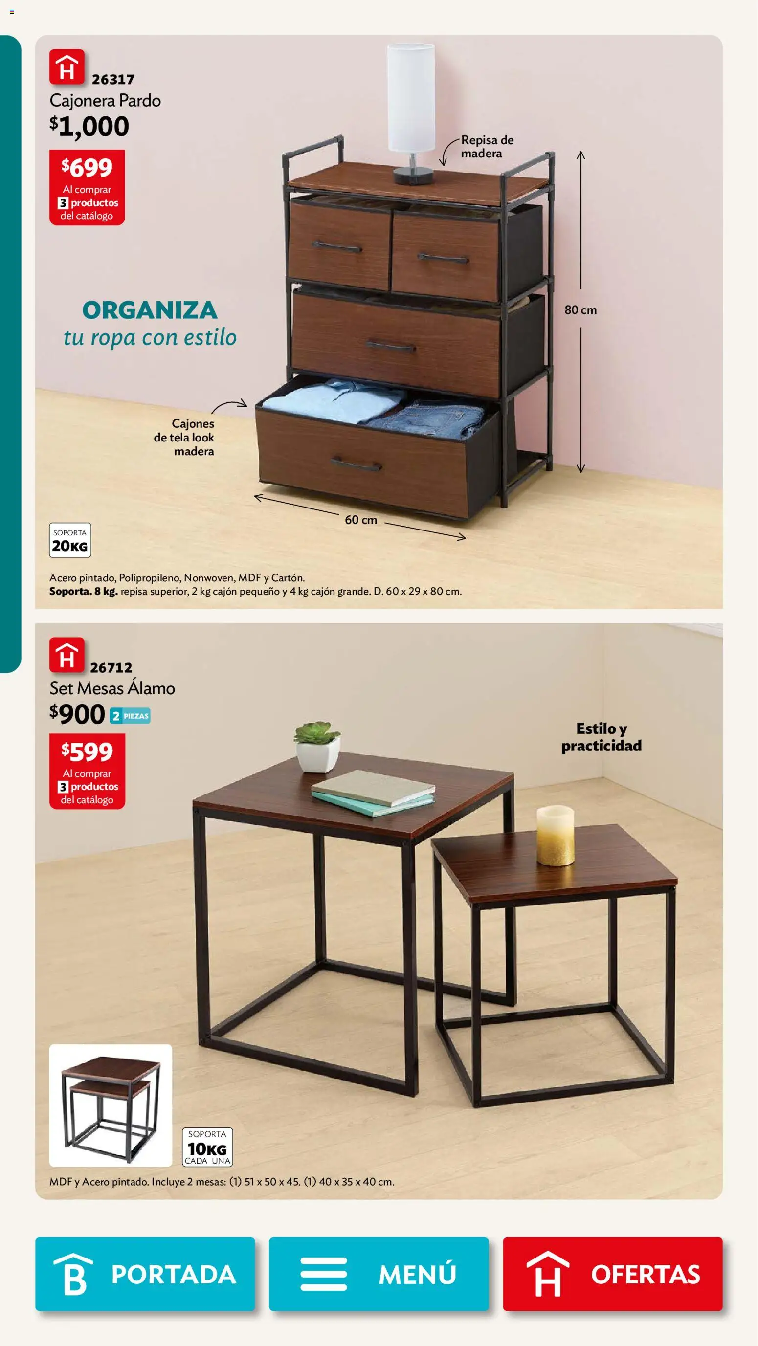 Vista previa las ofertas de la tienda Betterware - Betterware campaña 10 2026 desde el 28/09/2026 - Ropa, Repisa, Cajonera