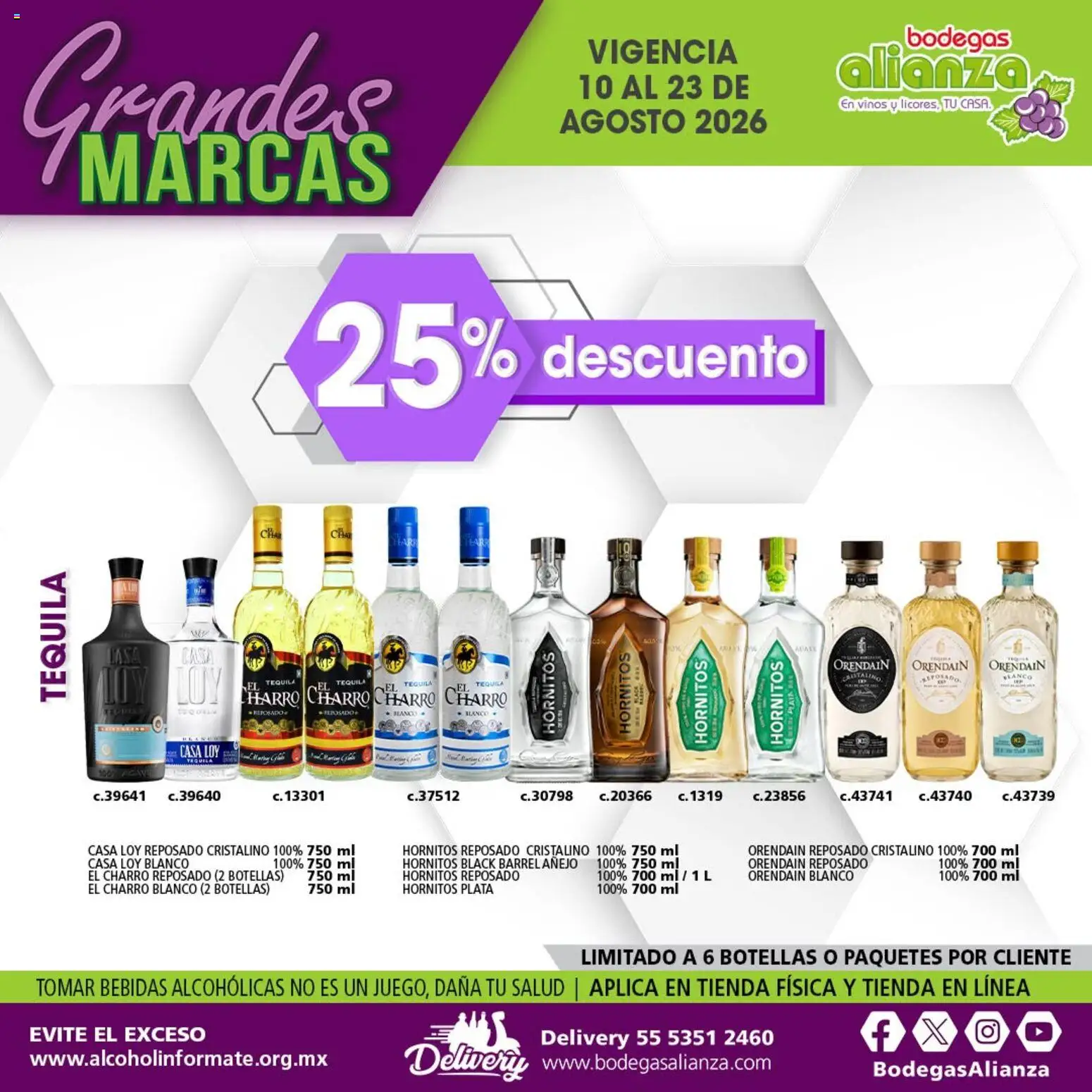 Vista previa las ofertas de la tienda Bodegas Alianza - Bodegas Alianza catálogo Grandes Marcas desde el 10/08/2026 
