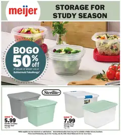 Ad Preview of Meijer Meijer Storage for Study Season from 07/22/2026