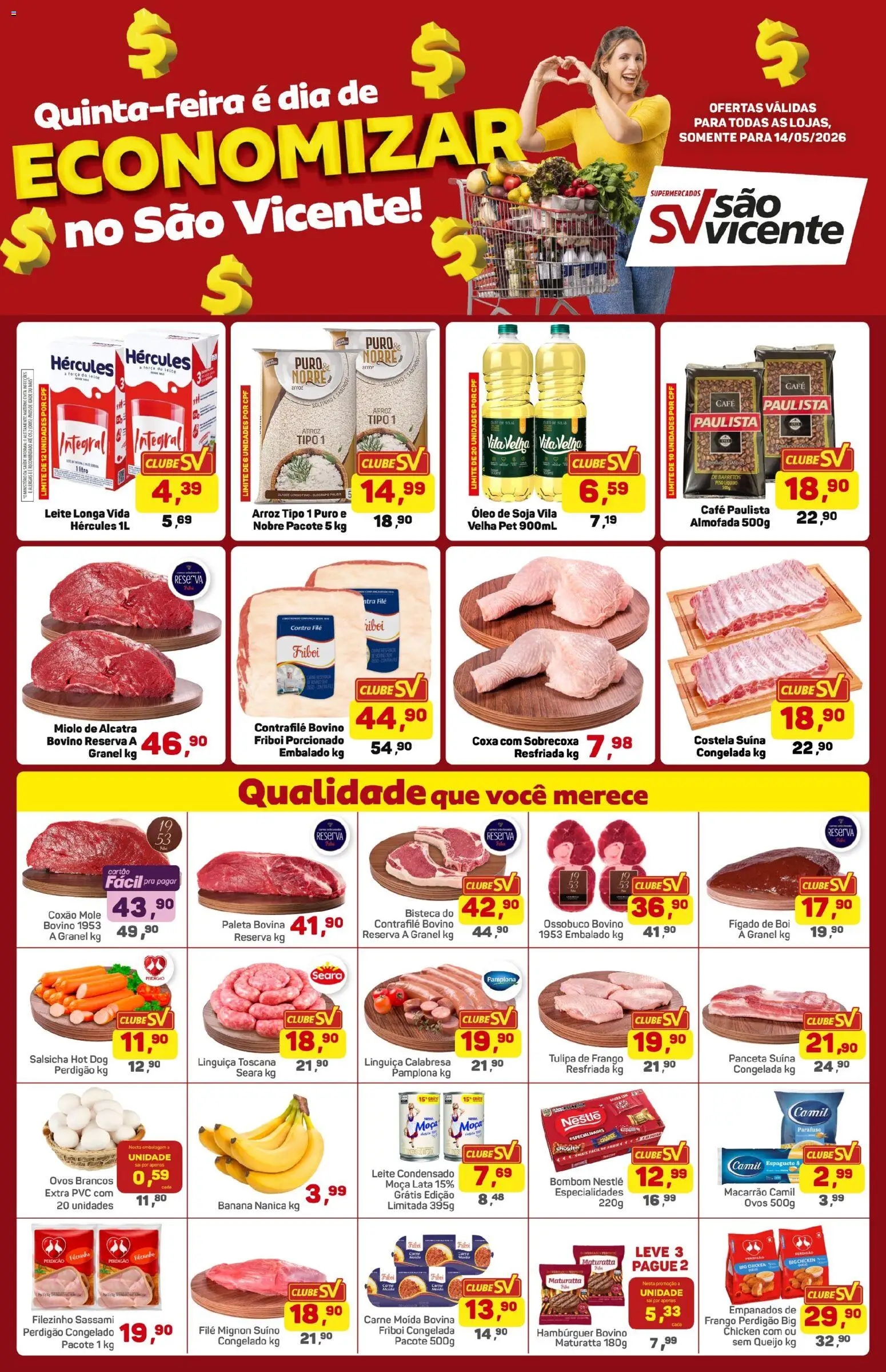 Pré-Visualização do folheto "Supermercados São Vicente - Ofertas da semana" da loja Supermercados São Vicente válido a partir de 14/05/2026