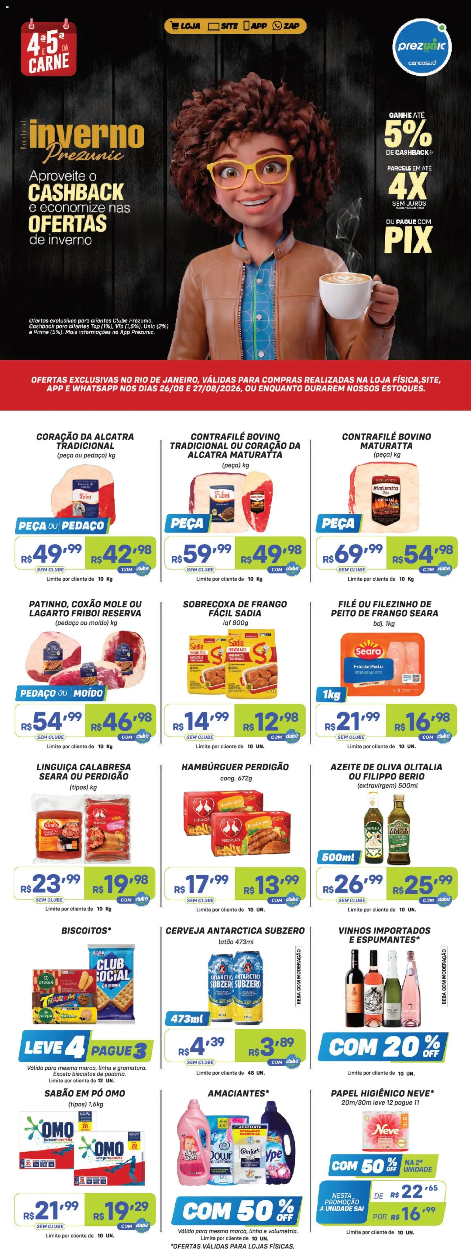 Pré-Visualização do folheto "Prezunic ofertas" da loja Prezunic válido a partir de 26/08/2026