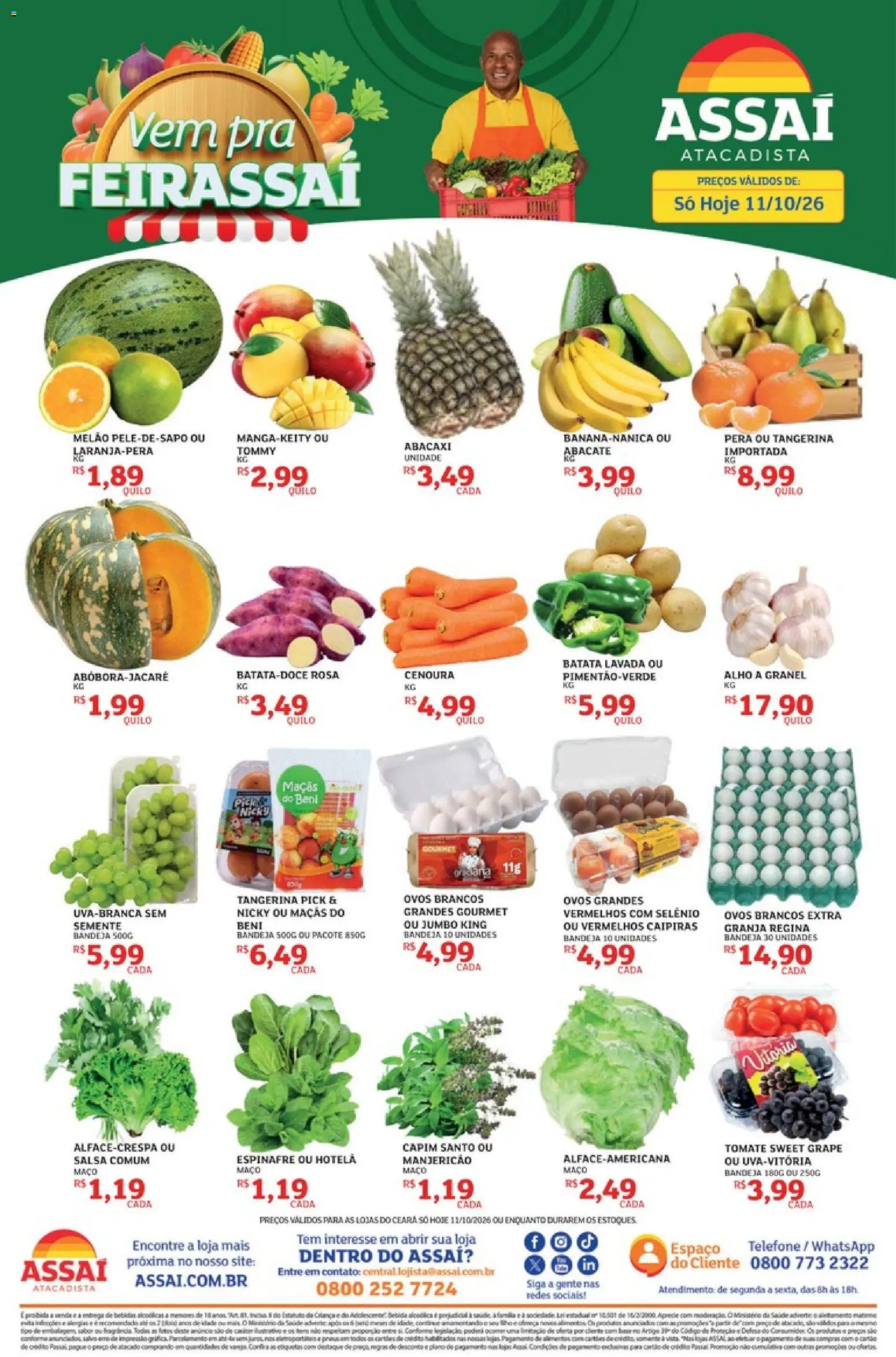 Pré-Visualização do folheto "Assaí Atacadista ofertas - CE" da loja Assaí Atacadista válido a partir de 11/10/2026