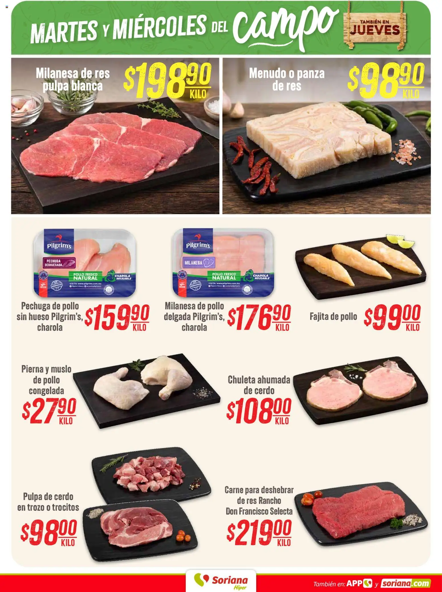 Vista previa las ofertas de la tienda Soriana - Soriana Martes y Miércoles del Campo Híper desde el 01/09/2026 