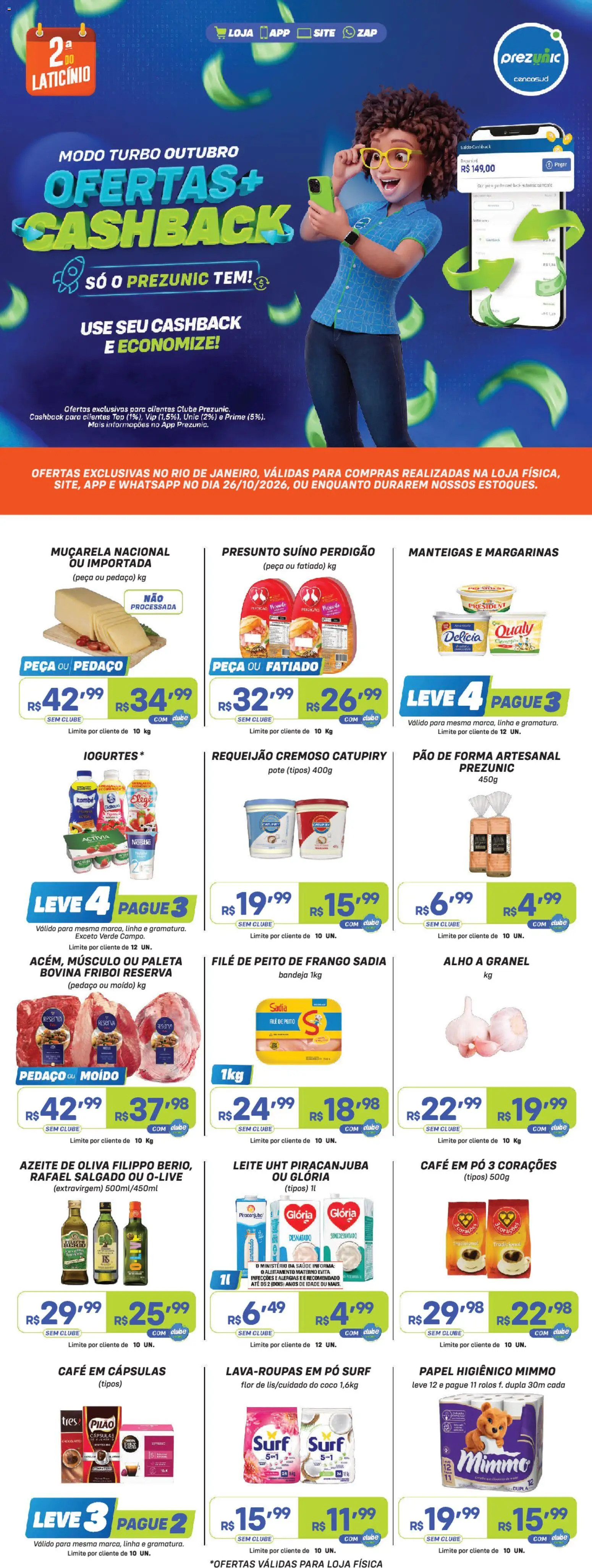 Pré-Visualização do folheto "Prezunic ofertas" da loja Prezunic válido a partir de 26/10/2026