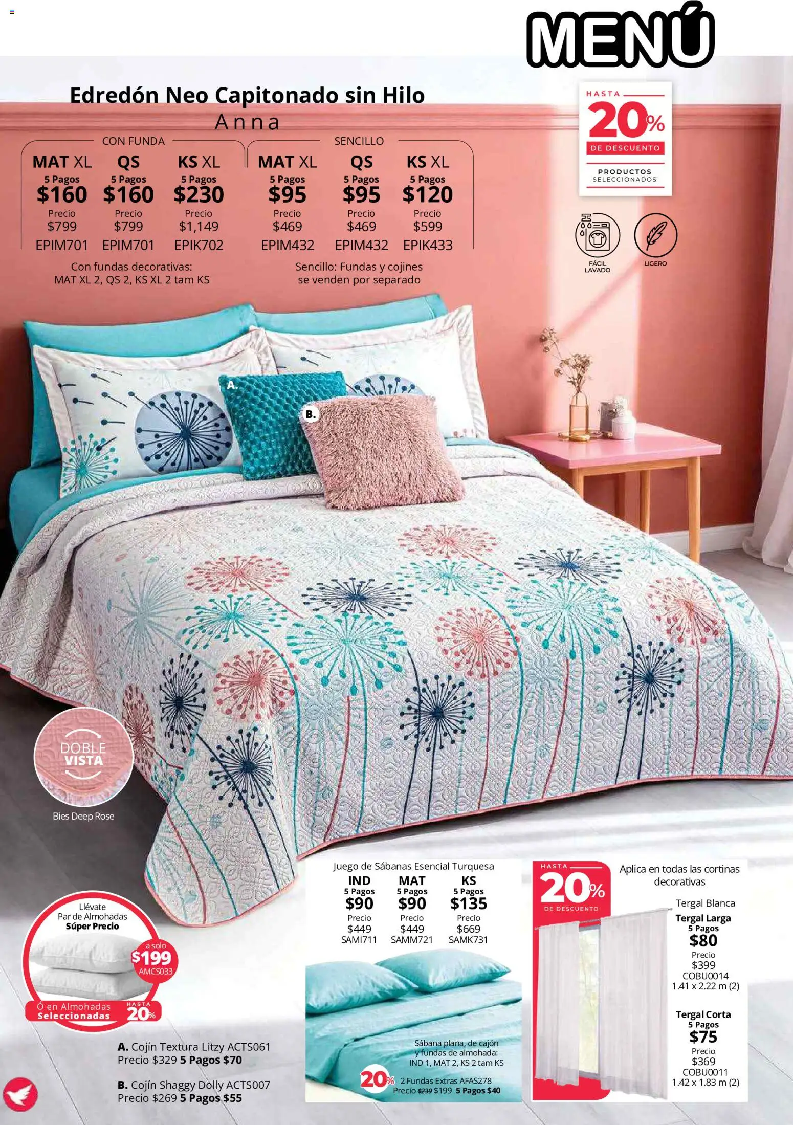 Vista previa las ofertas de la tienda Colchas Concord - Colchas Concord catálogo desde el 01/08/2026 - Juego, Almohada, Sabanas, Cortinas, Funda