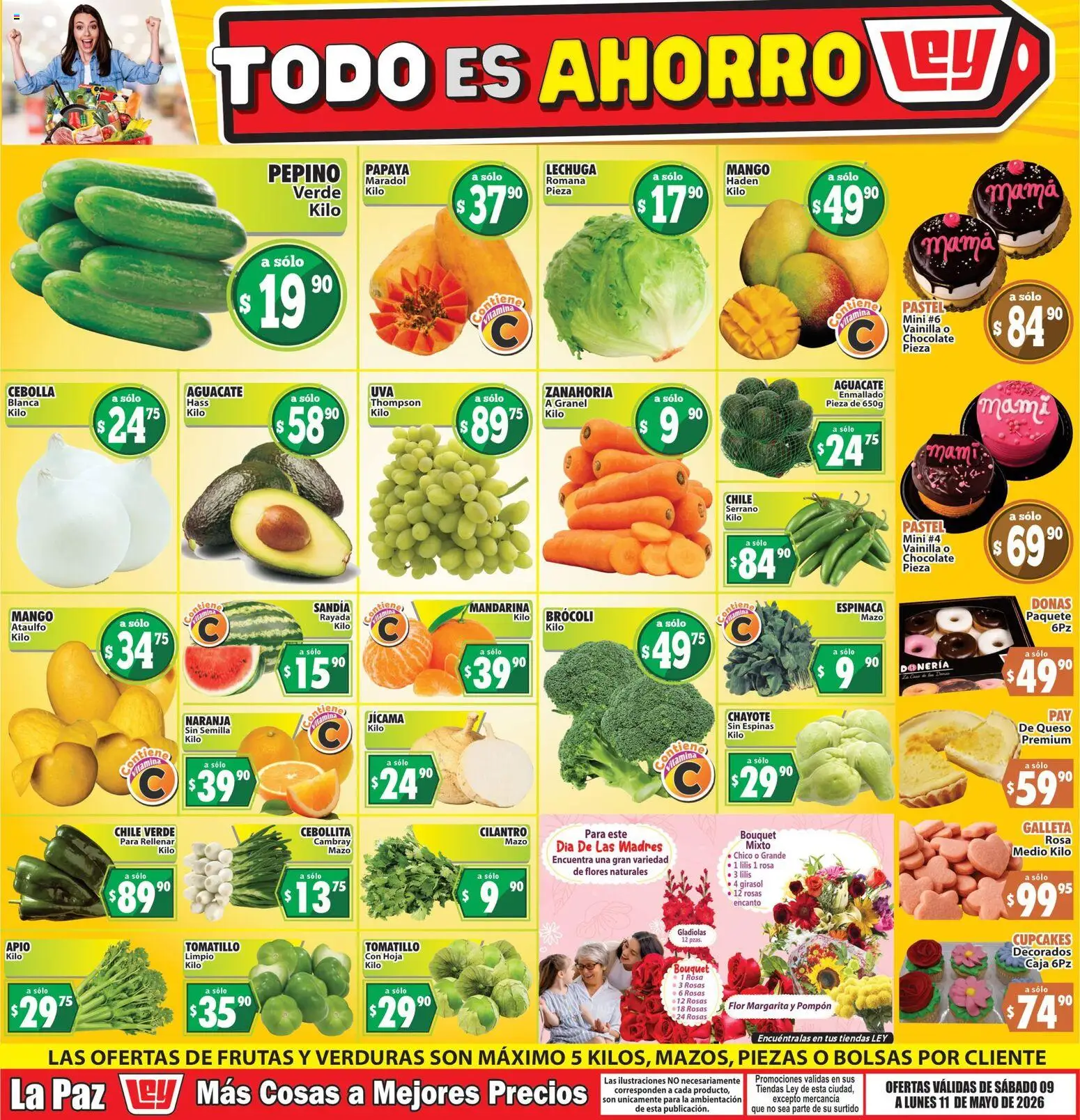 Vista previa las ofertas de la tienda Casa Ley - Casa Ley folleto Las ofertas de frutas y verdunas La Paz desde el 09/05/2026 