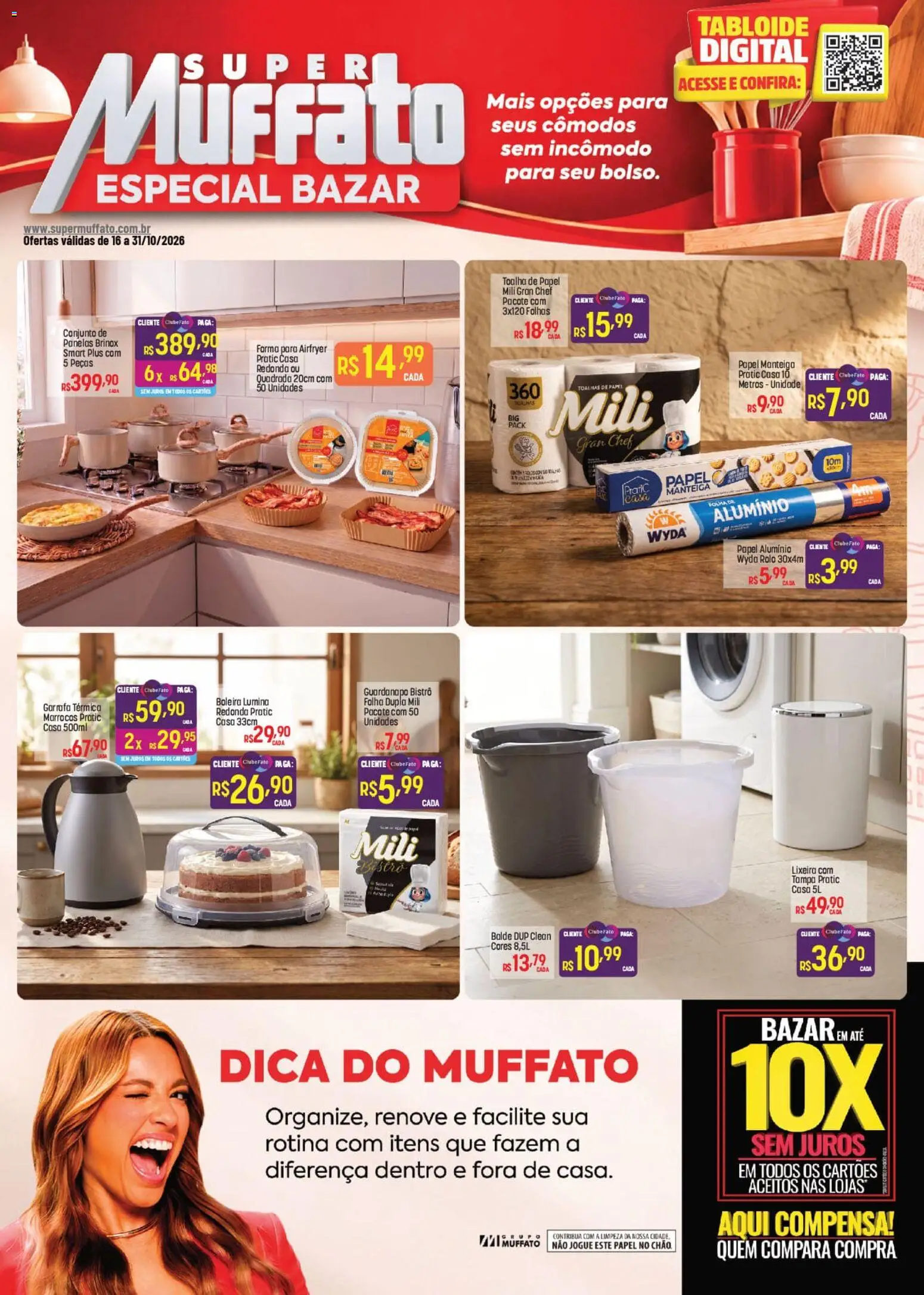 Pré-Visualização do folheto "Super Muffato ofertas Bazar" da loja Super Muffato válido a partir de 16/10/2026