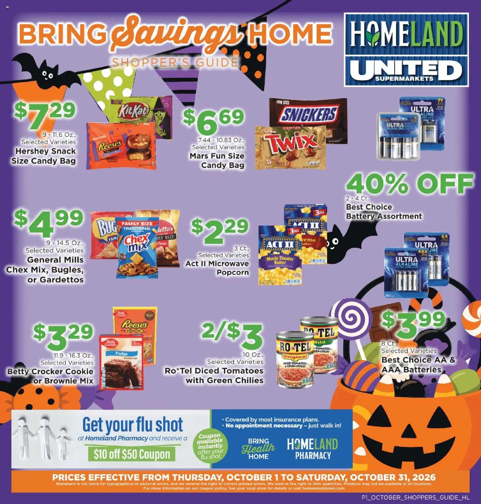 Ad Preview of Homeland Homeland Bring Savings Home Shopper's Guide from 10/01/2026