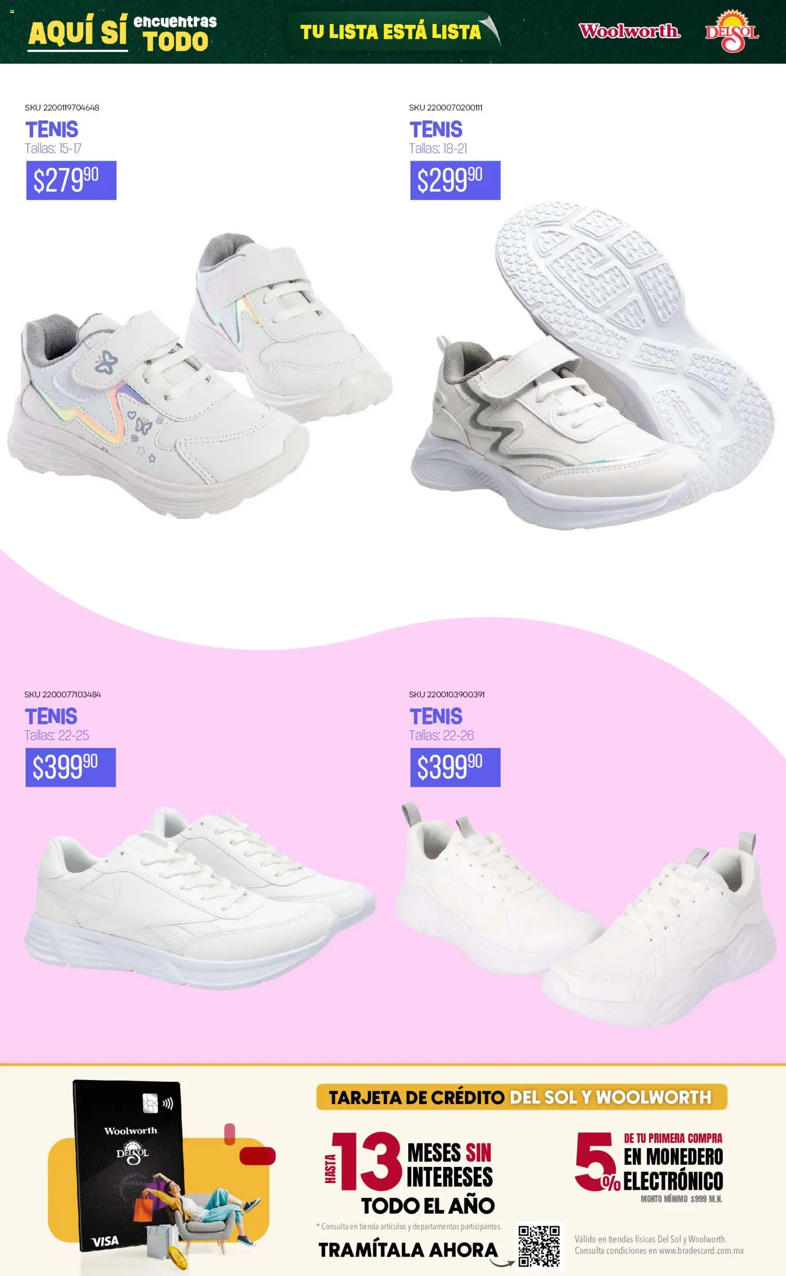 Vista previa las ofertas de la tienda Del Sol y Woolworth - Del Sol y Woolworth catálogo Back To School desde el 25/06/2026 