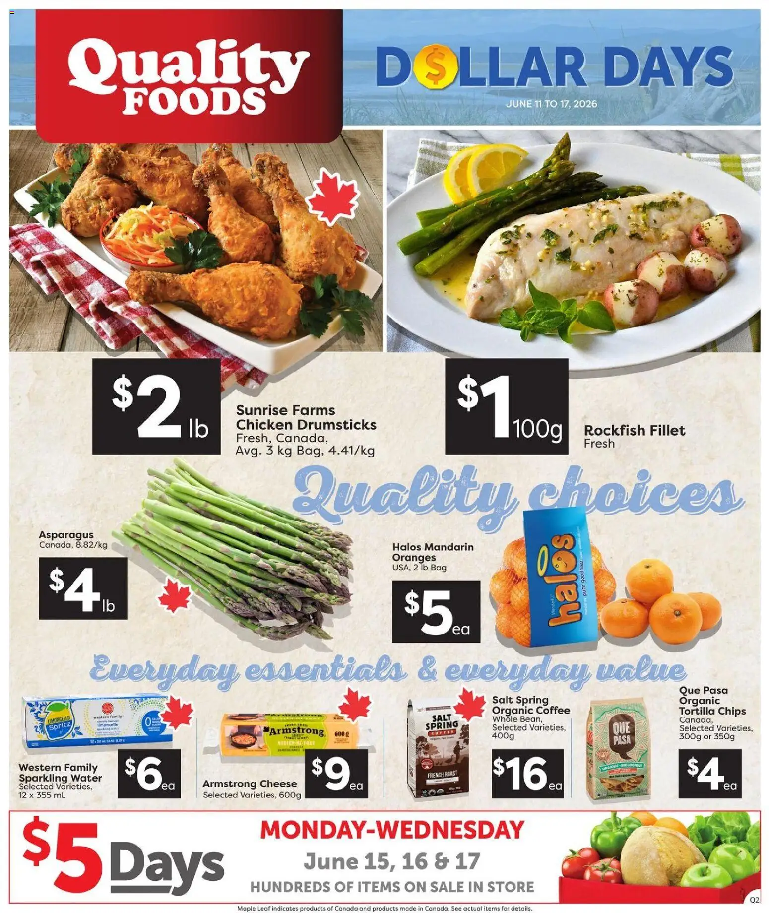 Preview of leaflet Quality Foods weekly flyer / circulaire from shop Quality Foods is valid from Jun 11, 2026