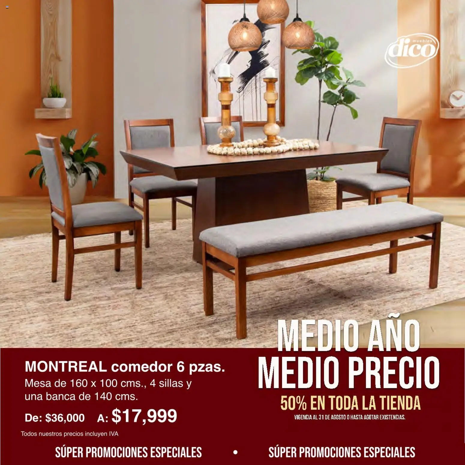 Vista previa las ofertas de la tienda Muebles Dico - Muebles Dico catálogo Medio año, medio precio desde el 01/08/2026 