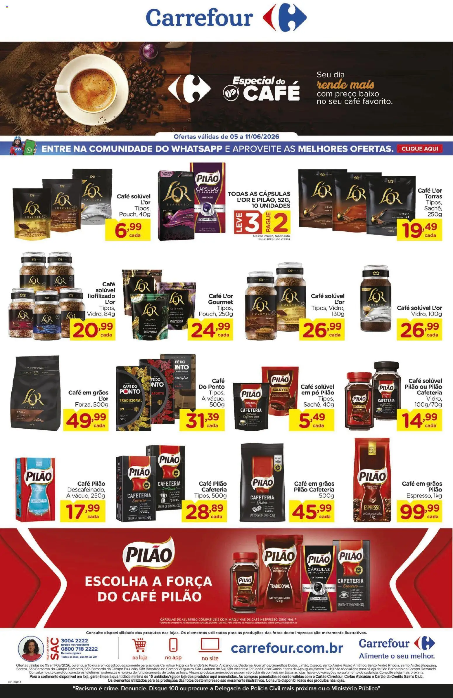 Pré-Visualização do folheto "Carrefour ofertas JDE" da loja Carrefour válido a partir de 05/06/2026