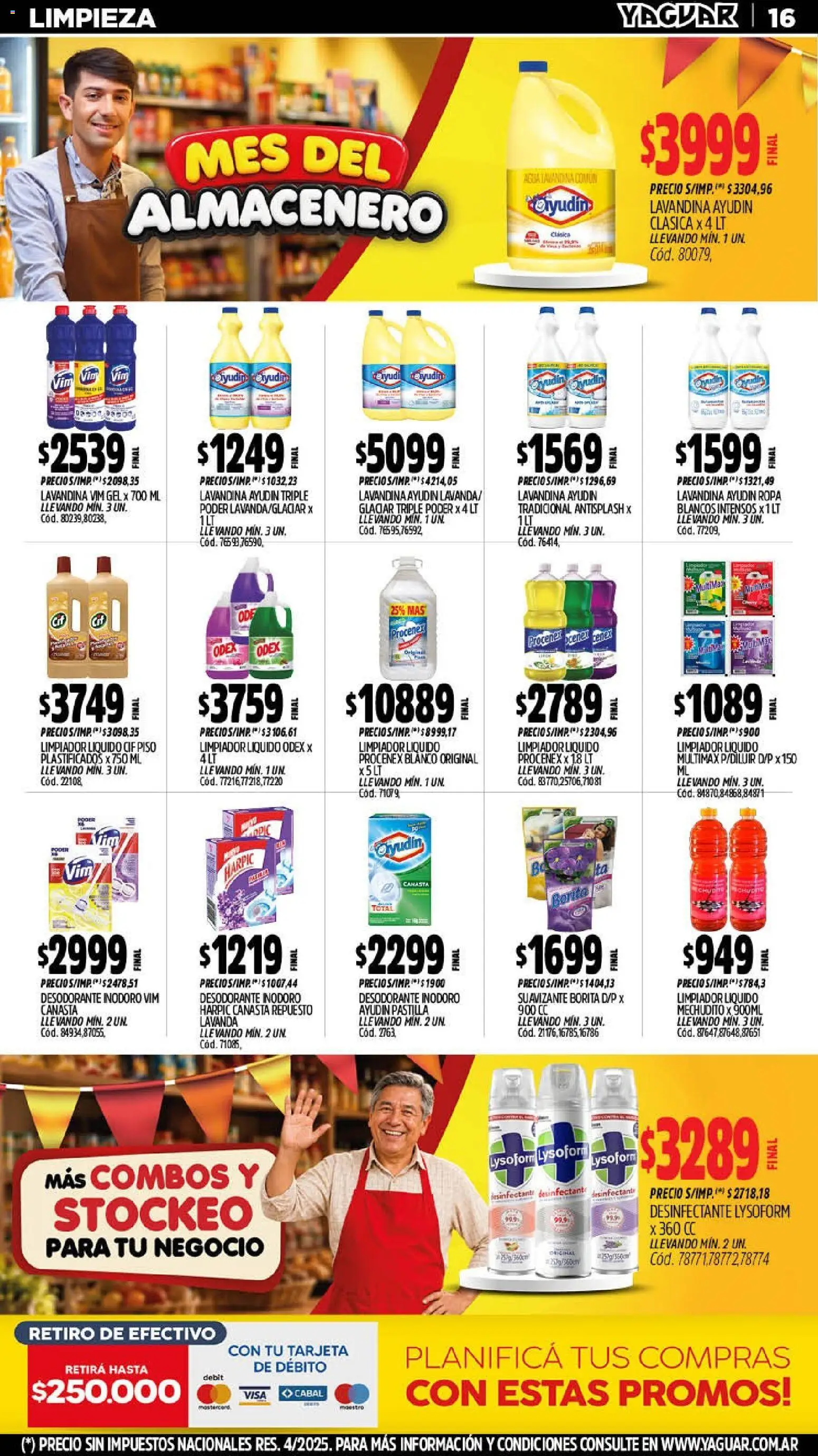 Vista previa del folleto de la tienda Yaguar válido desde el 14/09/2026 - Ropa, Agua, Inodoro, Desodorante, Canasta, Suavizante, Desinfectante, Limpiador