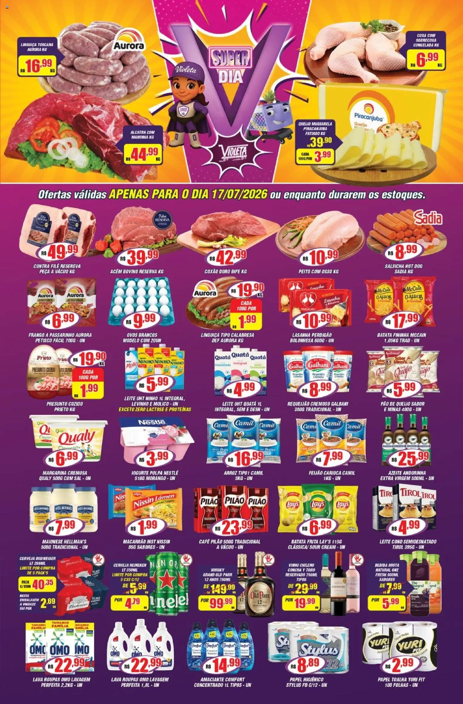 Pré-Visualização do folheto "Violeta Supermercados - Ofertas da semana" da loja Violeta Supermercados válido a partir de 17/07/2026