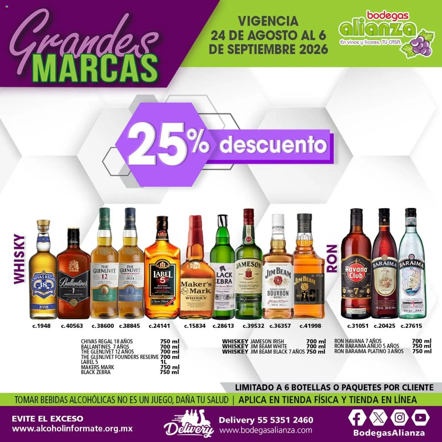 Vista previa las ofertas de la tienda Bodegas Alianza - Bodegas Alianza catálogo Grandes Marcas desde el 24/08/2026 