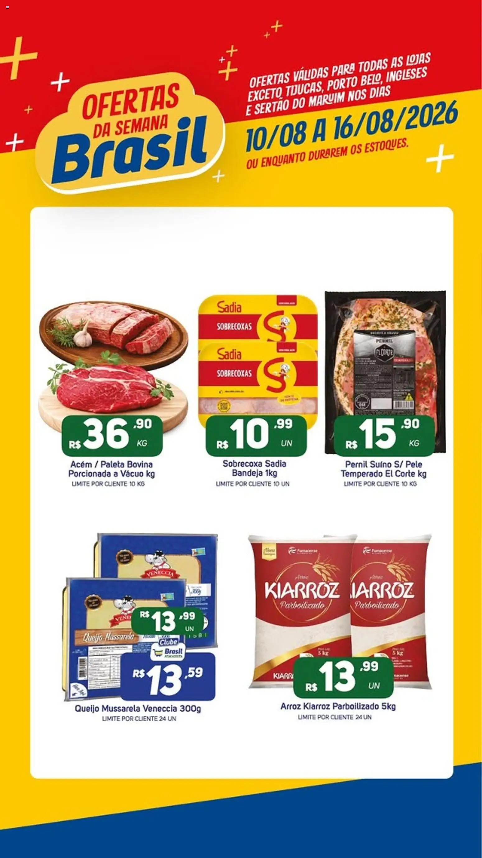 Pré-Visualização do folheto "Brasil Atacadista - Ofertas da semana" da loja Brasil Atacadista válido a partir de 10/08/2026
