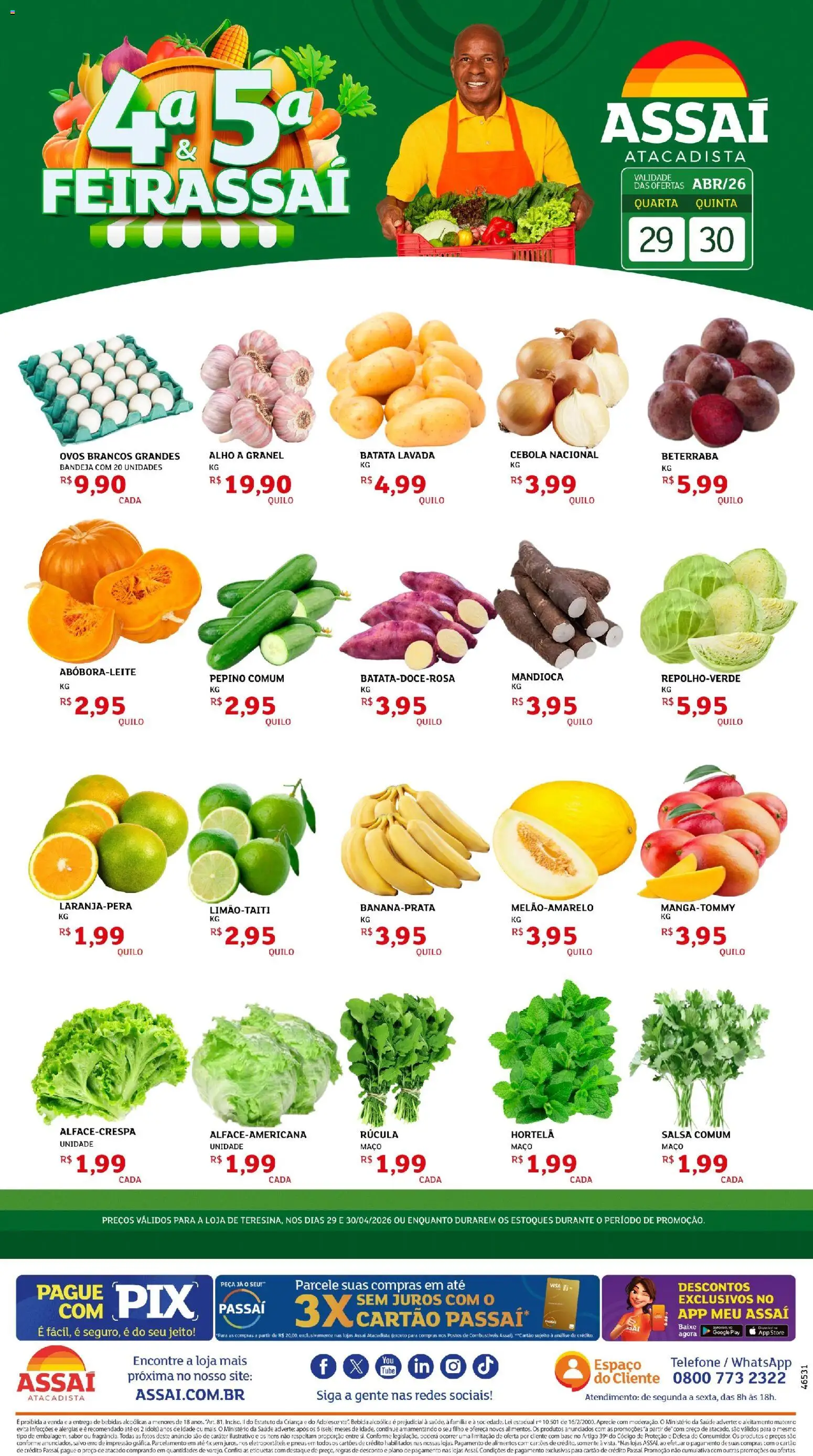 Pré-Visualização do folheto "Assaí Atacadista ofertas - PI" da loja Assaí Atacadista válido a partir de 29/04/2026
