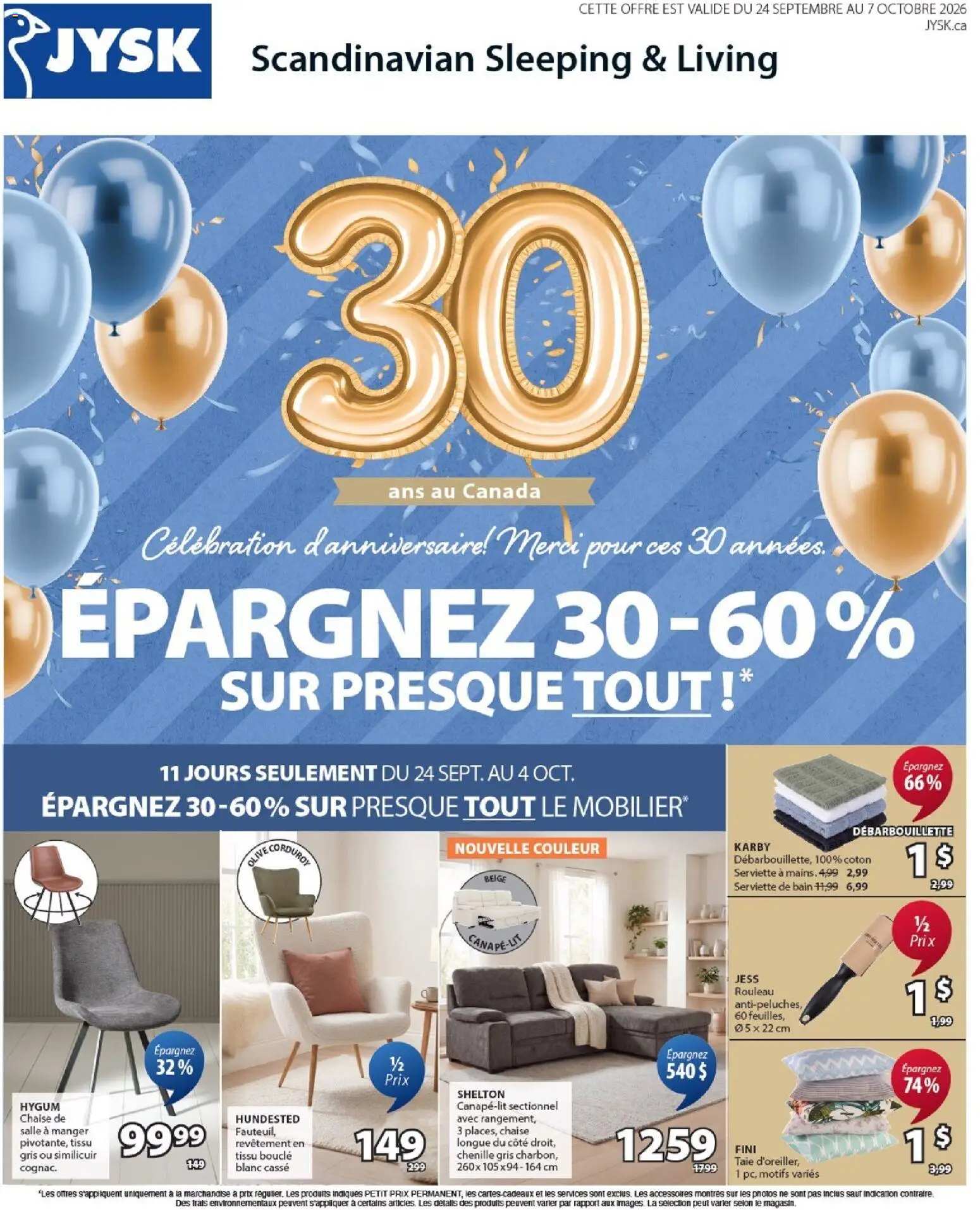 Preview of leaflet JYSK circulaire from shop JYSK is valid from Sep 24, 2026