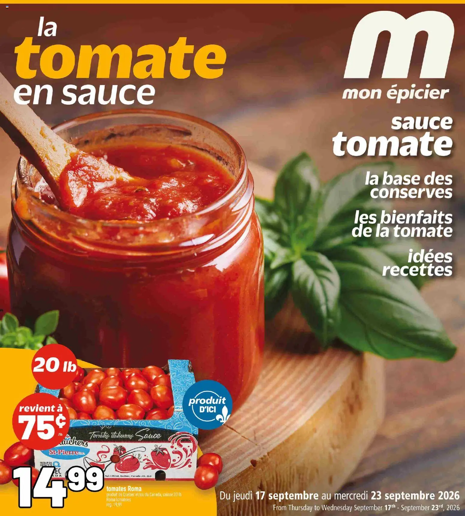 Preview of leaflet Metro circulaire - Tomato Sauce Booklet from shop Metro is valid from Sep 17, 2026