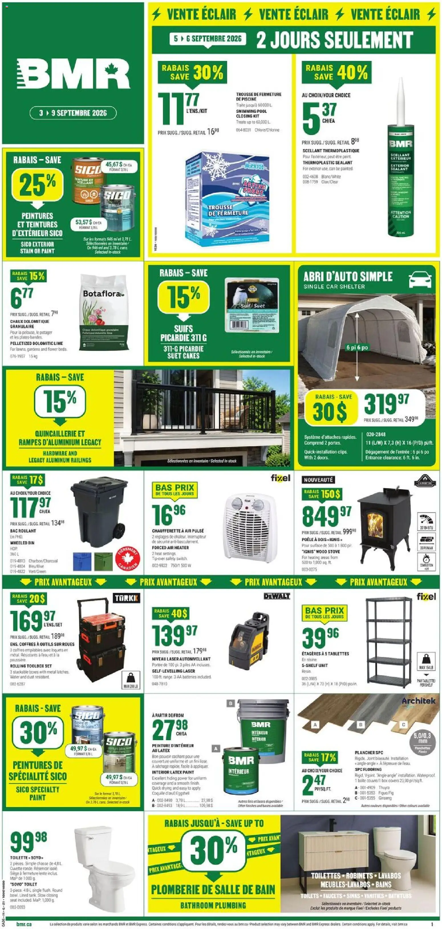 Preview of leaflet BMR weekly flyer / circulaire from shop BMR is valid from Sep 03, 2026
