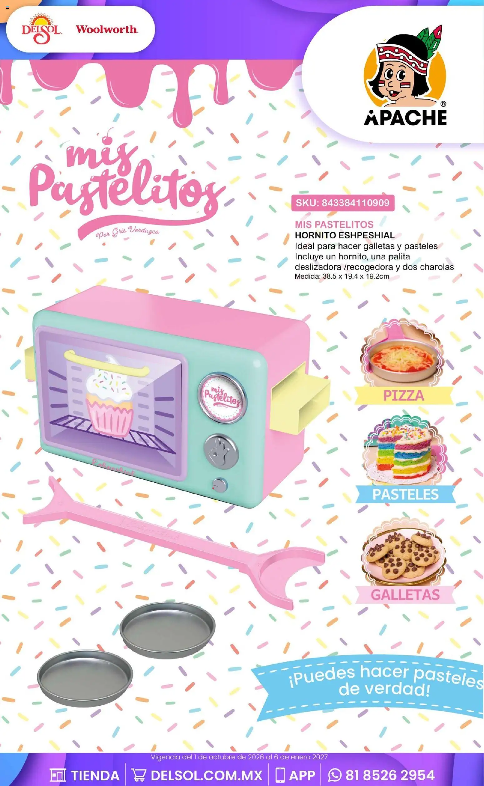 Vista previa las ofertas de la tienda Del Sol y Woolworth - Del Sol y Woolworth catálogo El Castillo del Juguete desde el 01/10/2026 - Pizza, Pasteles, Galletas
