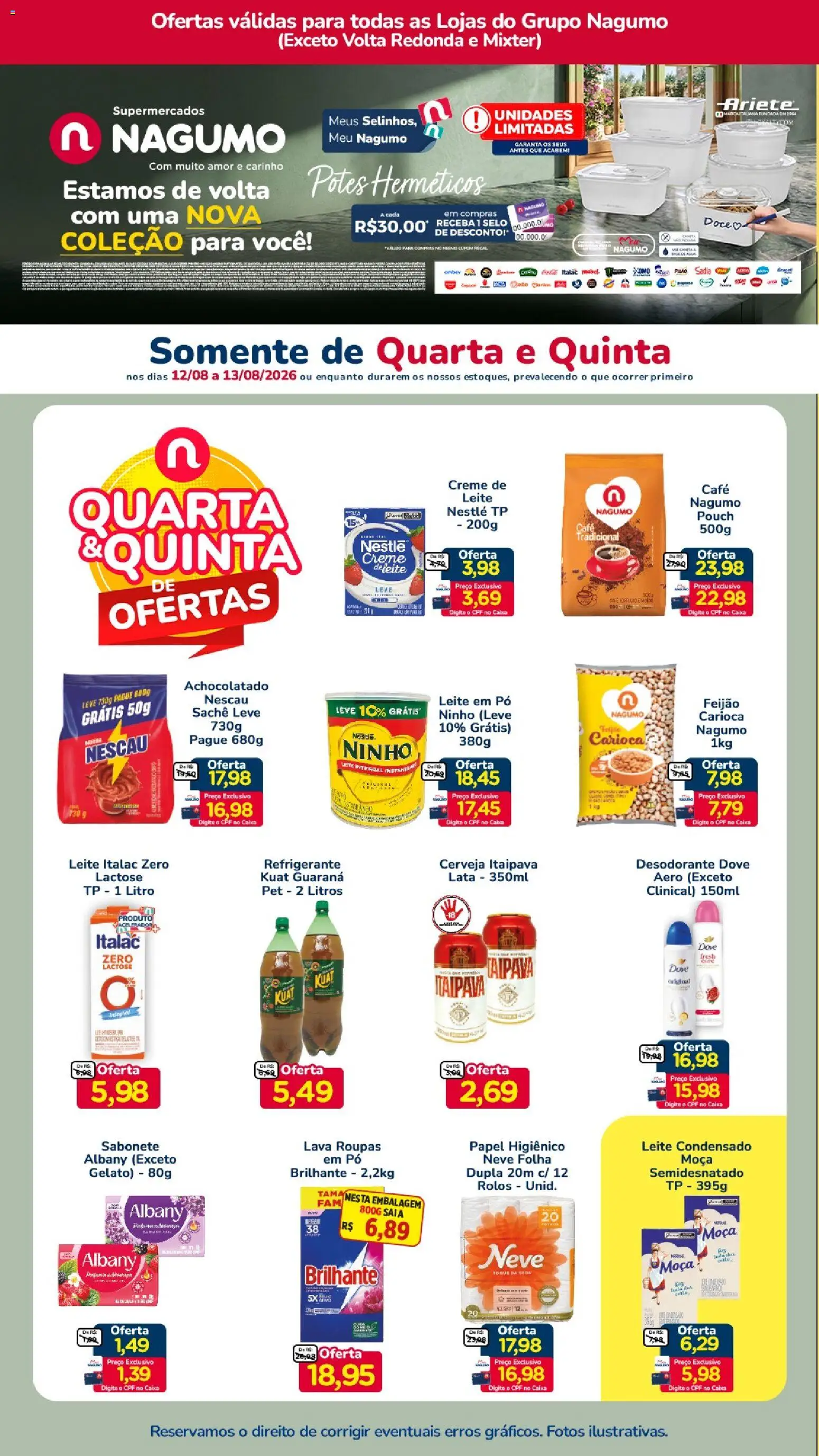 Pré-Visualização do folheto "Nagumo ofertas Quarta e Quinta" da loja Nagumo válido a partir de 12/08/2026