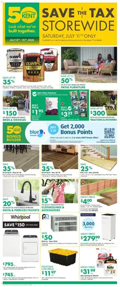 Un aperçu du dépliant Kent weekly flyer - NS du magasin Kent est valide à partir 9 juill. 2026