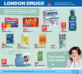 Preview of leaflet London Drugs flyer - Healthy Savings Event from shop London Drugs is valid from Oct 16, 2026