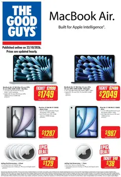 Preview of catalogue The Good Guys MacBook Air from shop The Good Guys valid 22/10/2026
