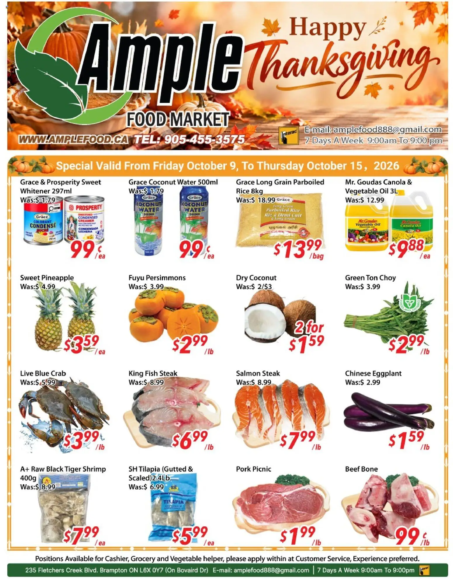 Preview of leaflet Ample Food Market weekly flyer / circulaire from shop Ample Food Market is valid from Oct 09, 2026