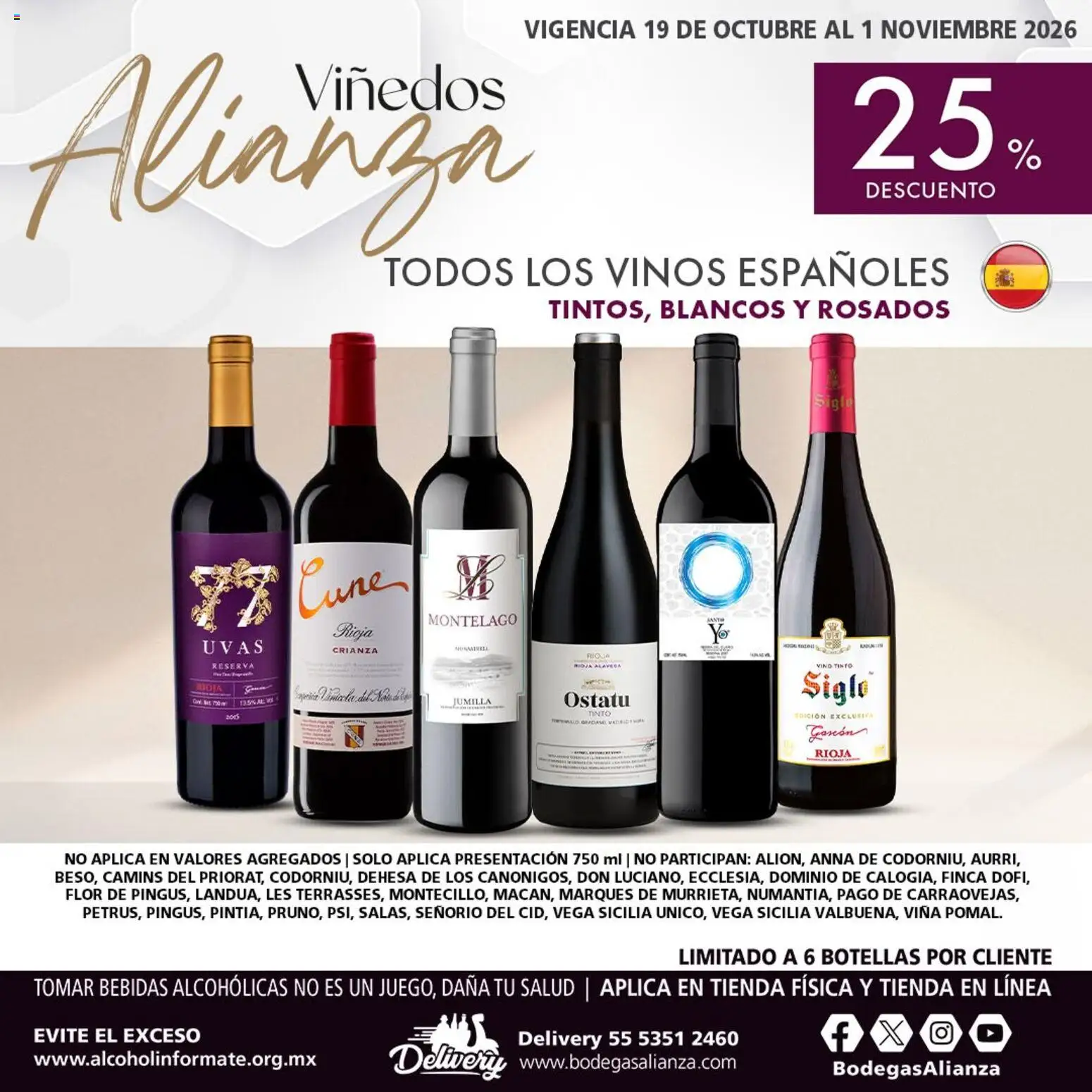 Vista previa las ofertas de la tienda Bodegas Alianza - Bodegas Alianza catálogo Viñedos Alianza desde el 19/10/2026 