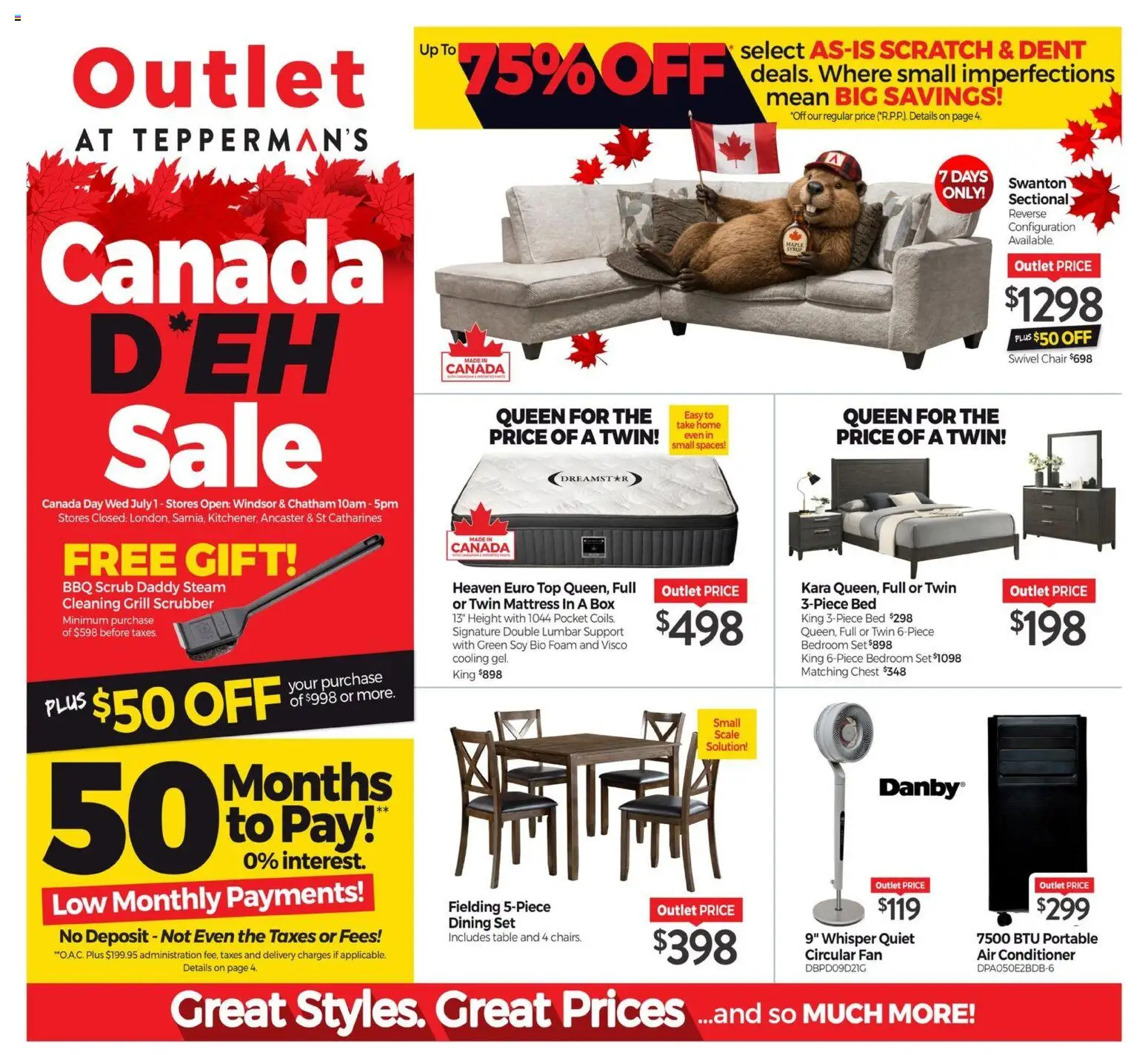 Preview of leaflet Tepperman's outlet from shop Tepperman's is valid from Jun 26, 2026