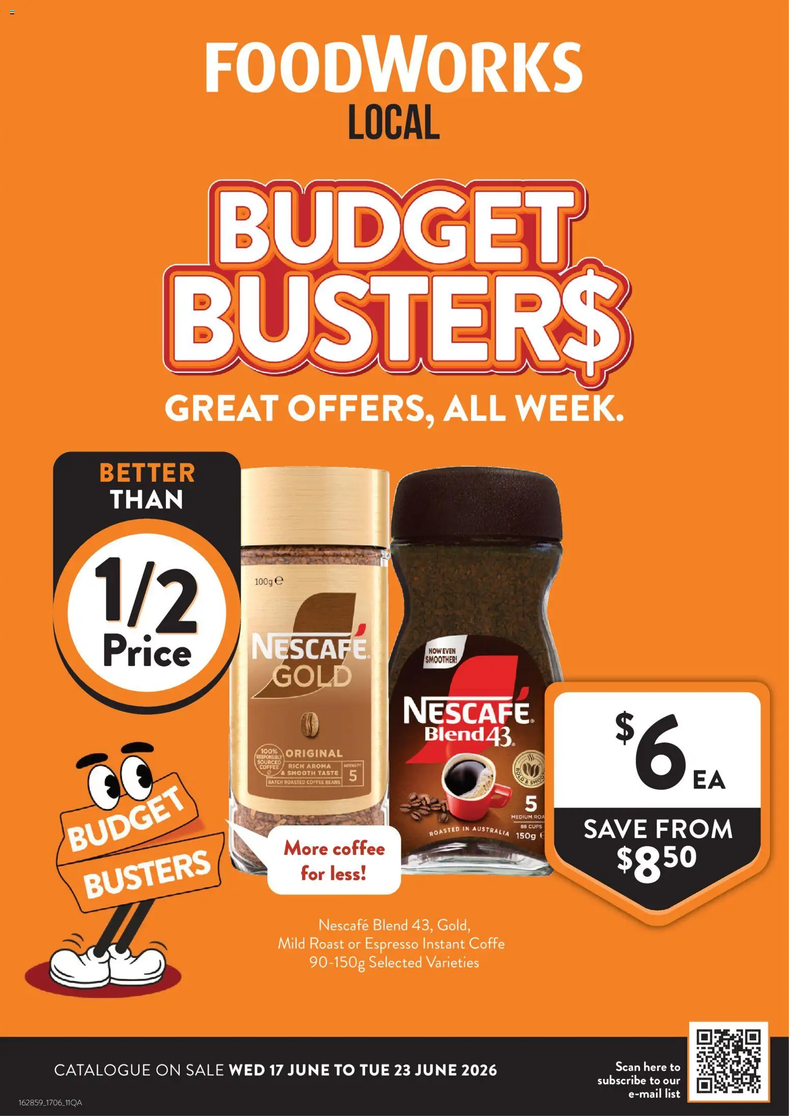 Preview of catalogue Foodworks catalogue QLD from shop Foodworks valid 17/06/2026 - Cups, Coffee, Coffee beans, Nescafe, Beans, Roast