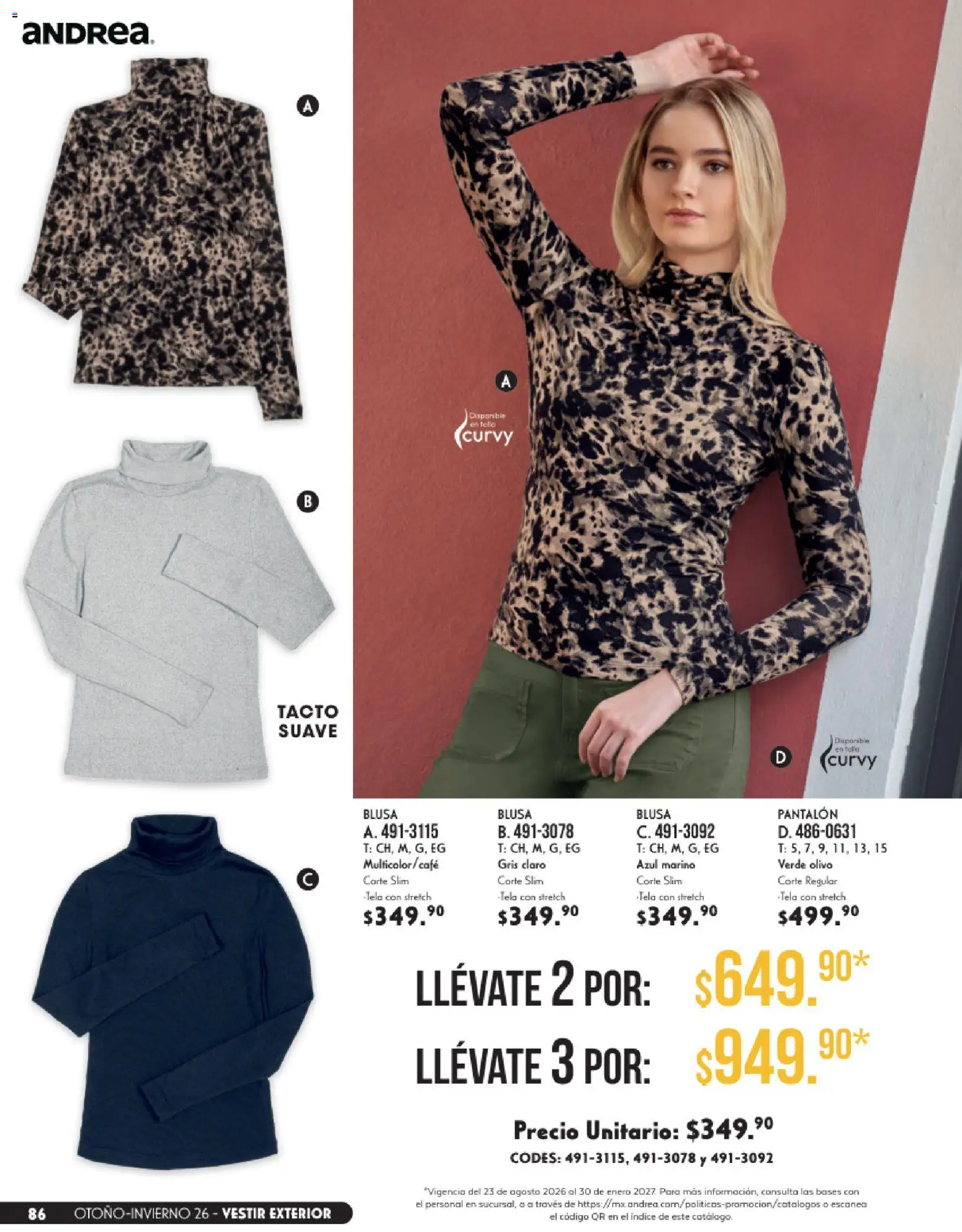 Vista previa las ofertas de la tienda Andrea - Andrea catálogo Vestir desde el 23/08/2026 