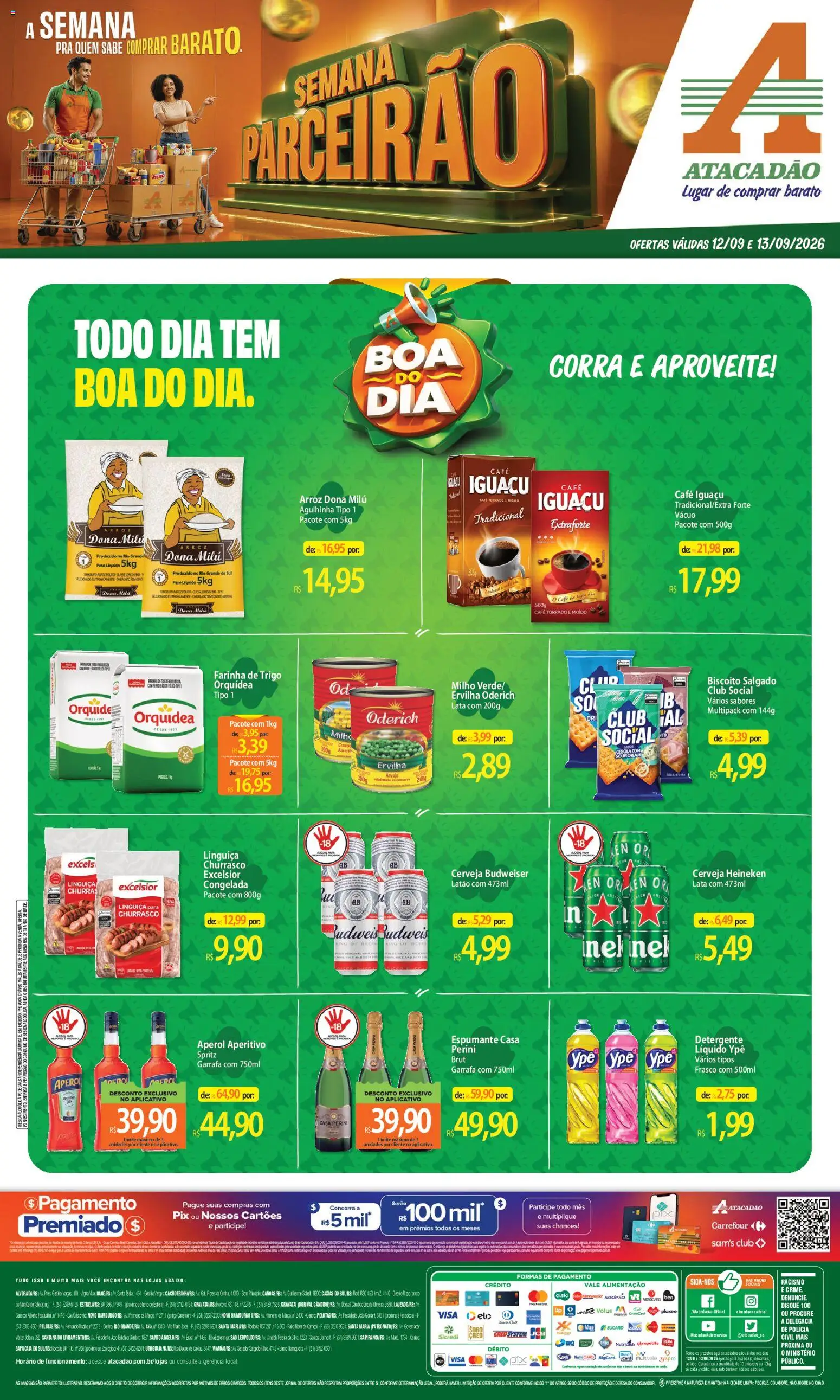 Pré-Visualização do folheto "Atacadão ofertas - RS" da loja Atacadão válido a partir de 12/09/2026
