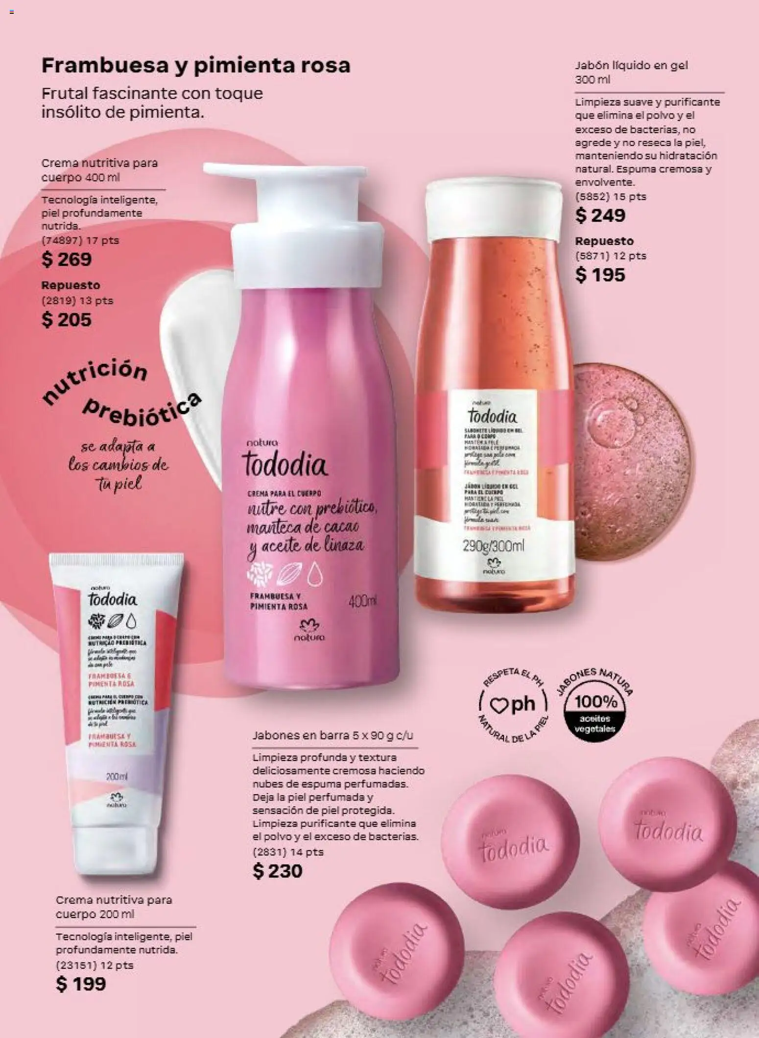 Vista previa las ofertas de la tienda Natura - Natura campaña 14 2026 desde el 11/09/2026 - Crema, Aceite, Cacao, Jabón, Pimienta, Espuma, Manteca de cacao, Polvo