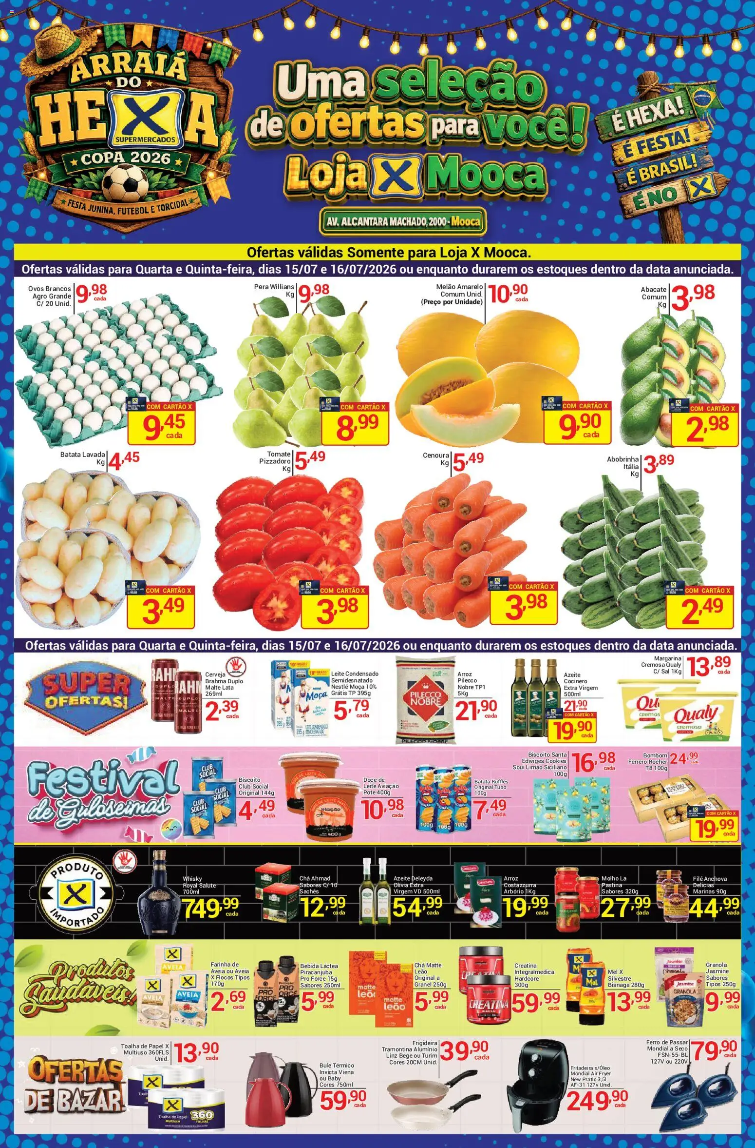 Pré-Visualização do folheto "X Supermercados - Ofertas da semana" da loja X Supermercados válido a partir de 15/07/2026