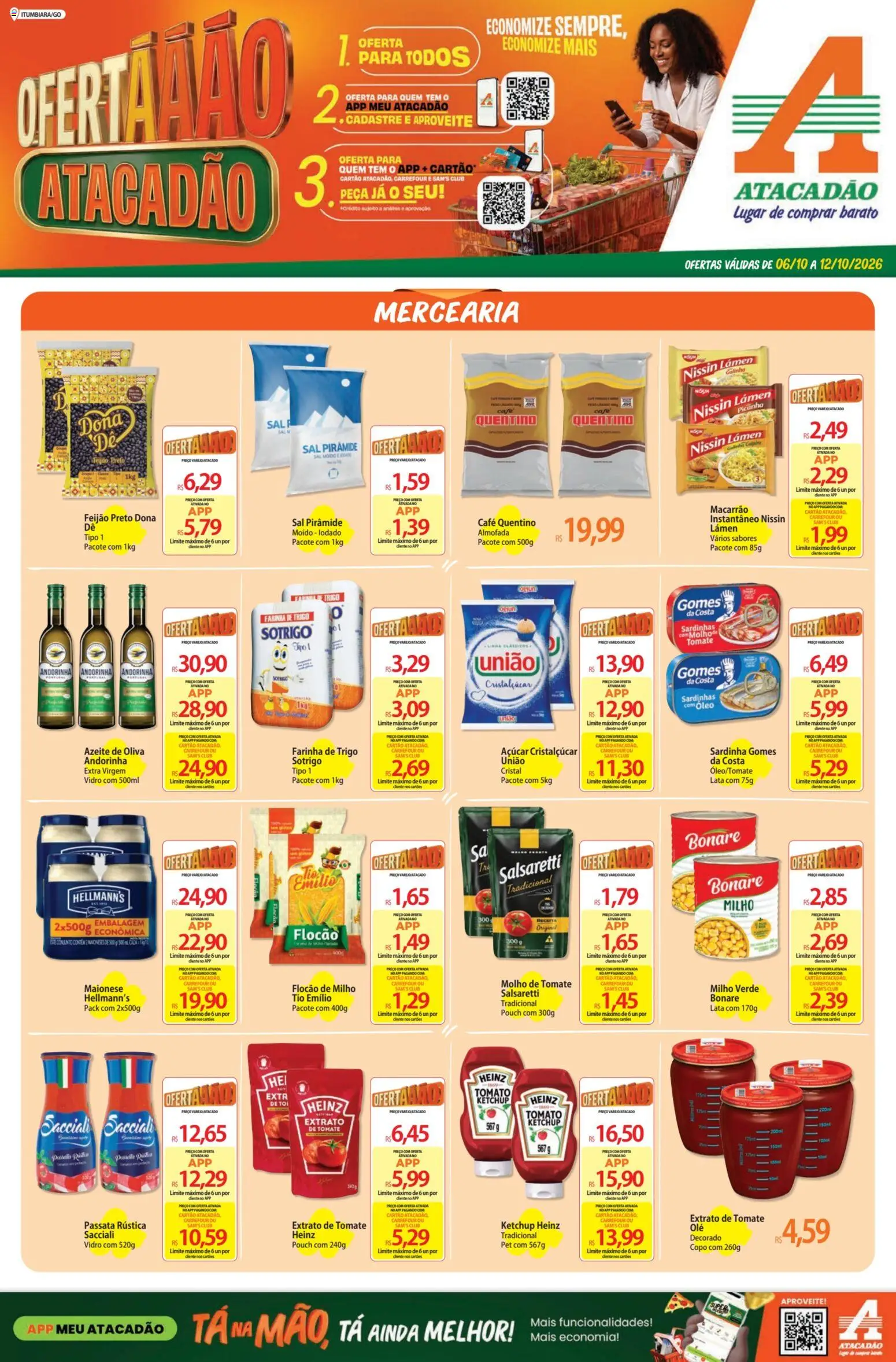 Pré-Visualização do folheto "Atacadão ofertas - GO" da loja Atacadão válido a partir de 06/10/2026